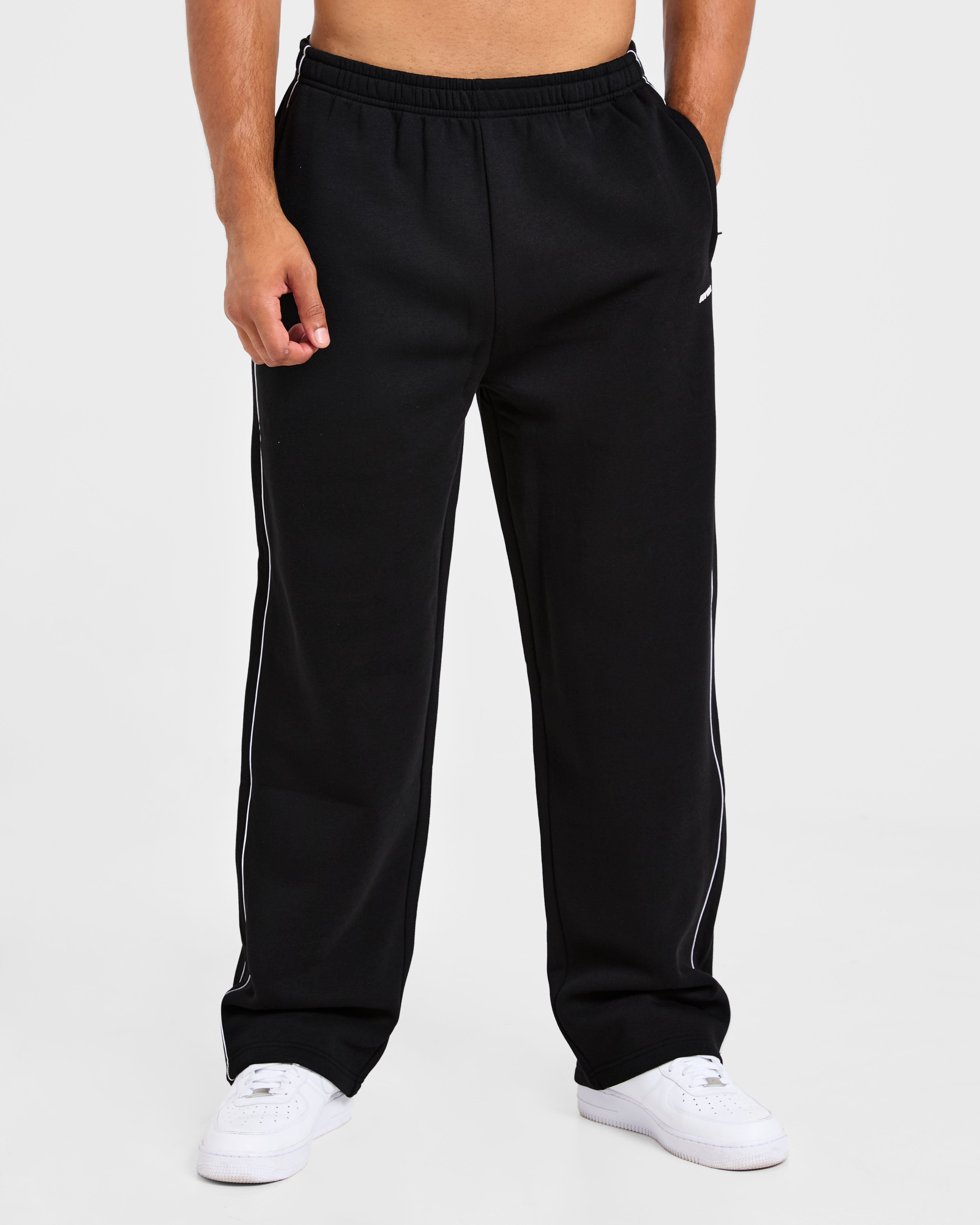 Restore Oversized Straight Leg Joggers - Schwarz