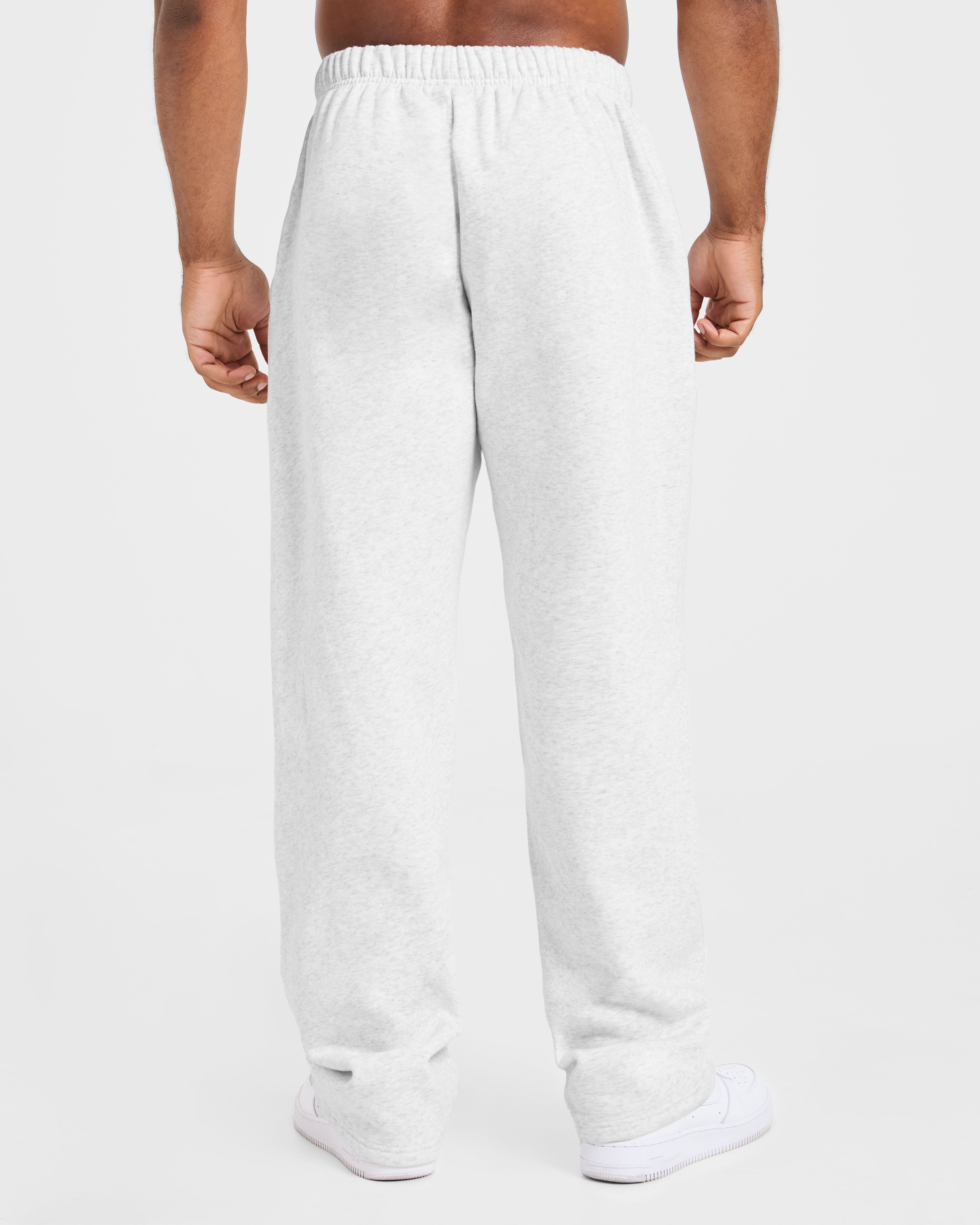 Essential Oversized Straight Leg Joggers - Grau Marl
