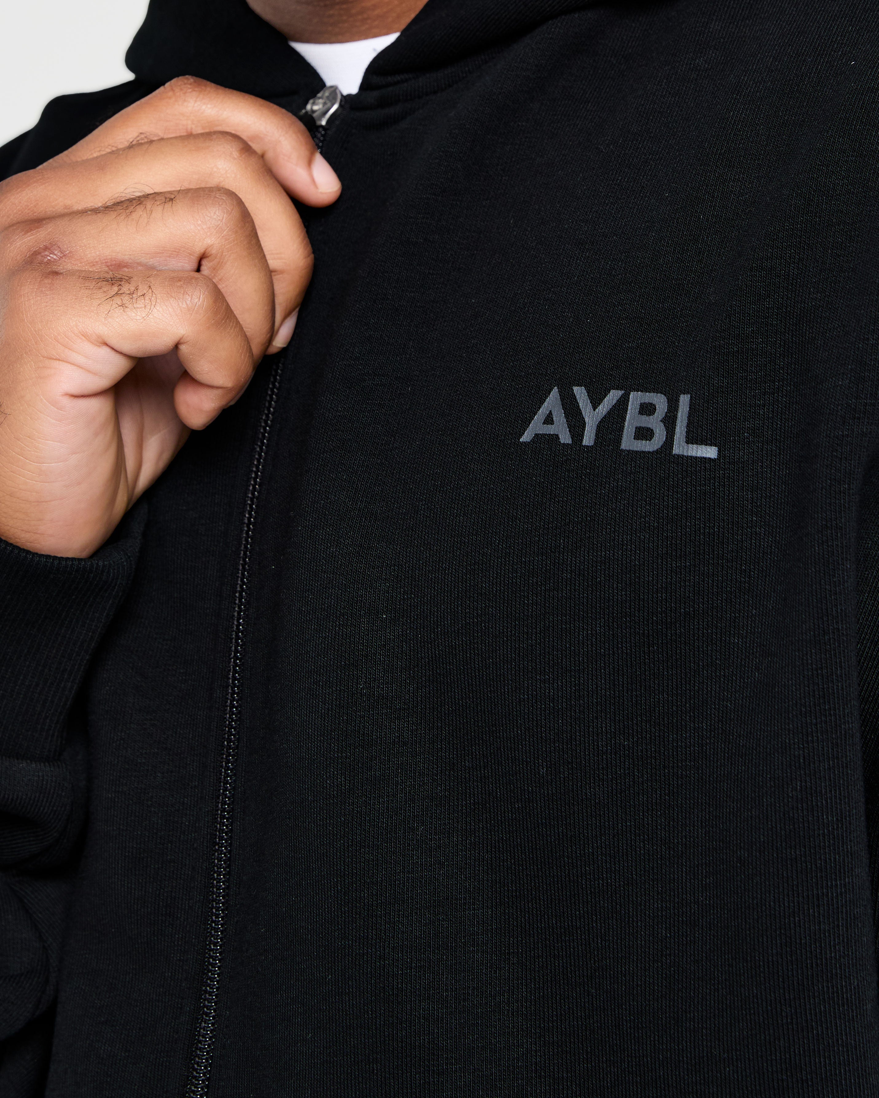 Craft Oversized Zip Up Hoodie - Schwarz