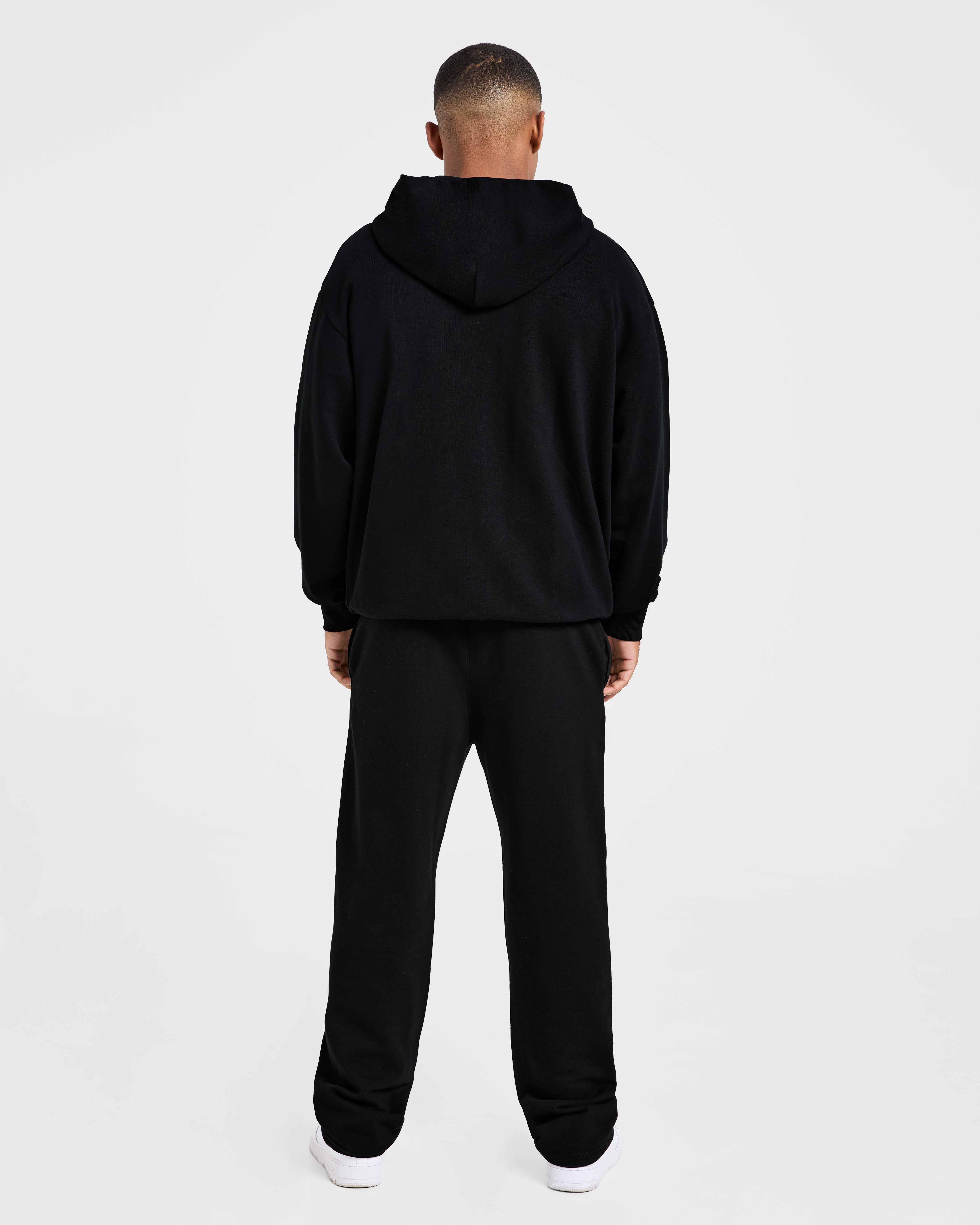 Craft Oversized Zip Up Hoodie - Schwarz
