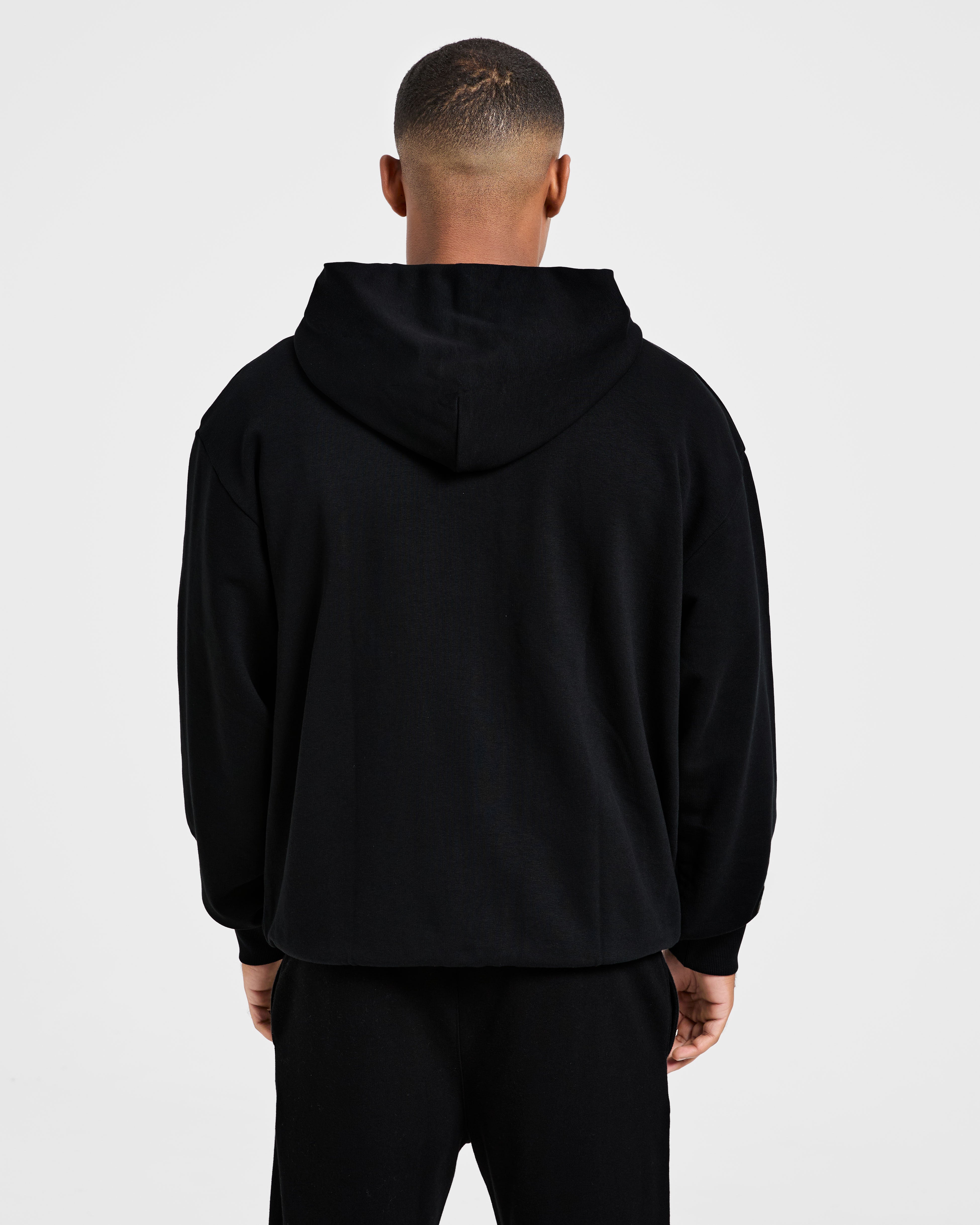 Craft Oversized Zip Up Hoodie - Schwarz