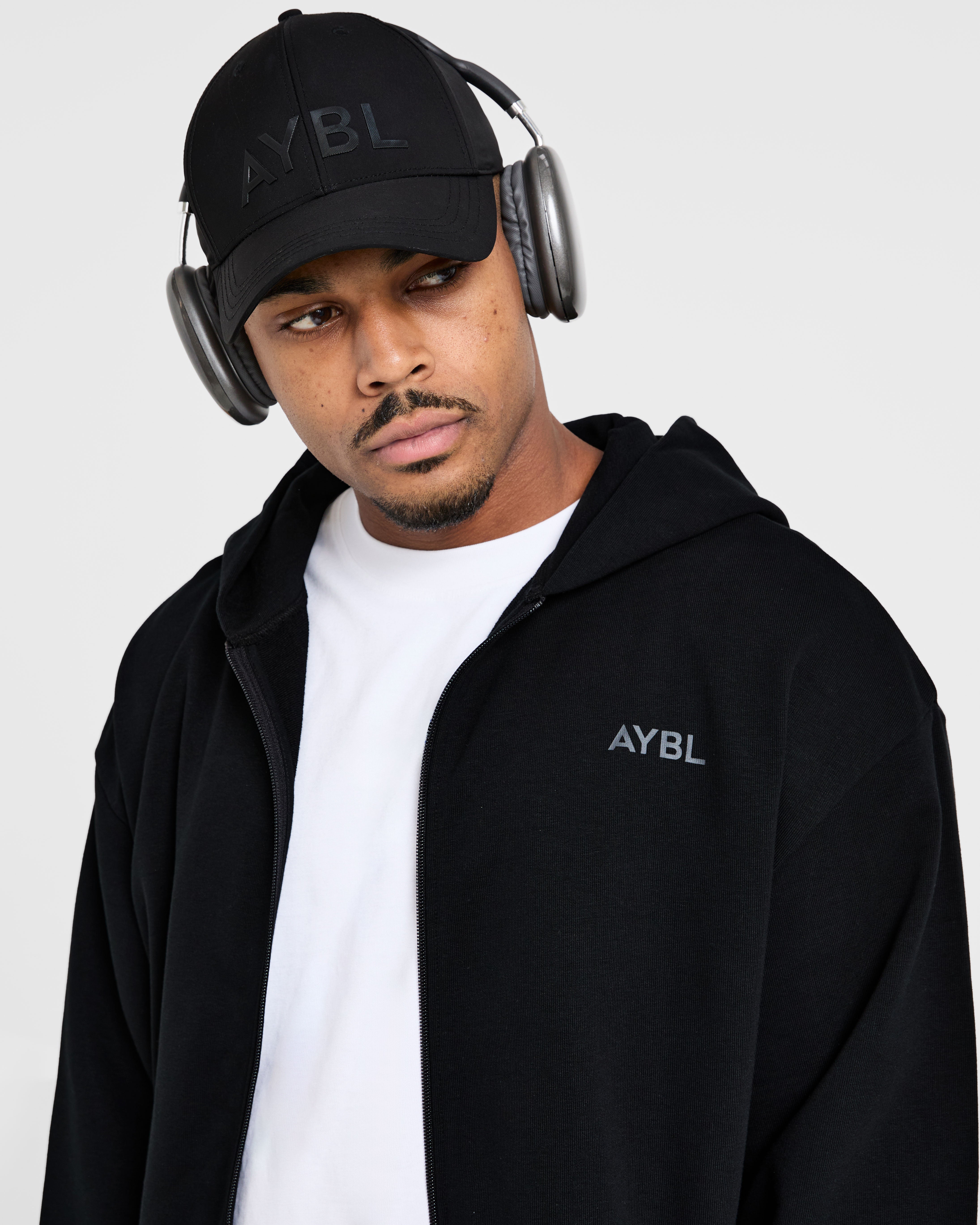 Craft Oversized Zip Up Hoodie - Schwarz