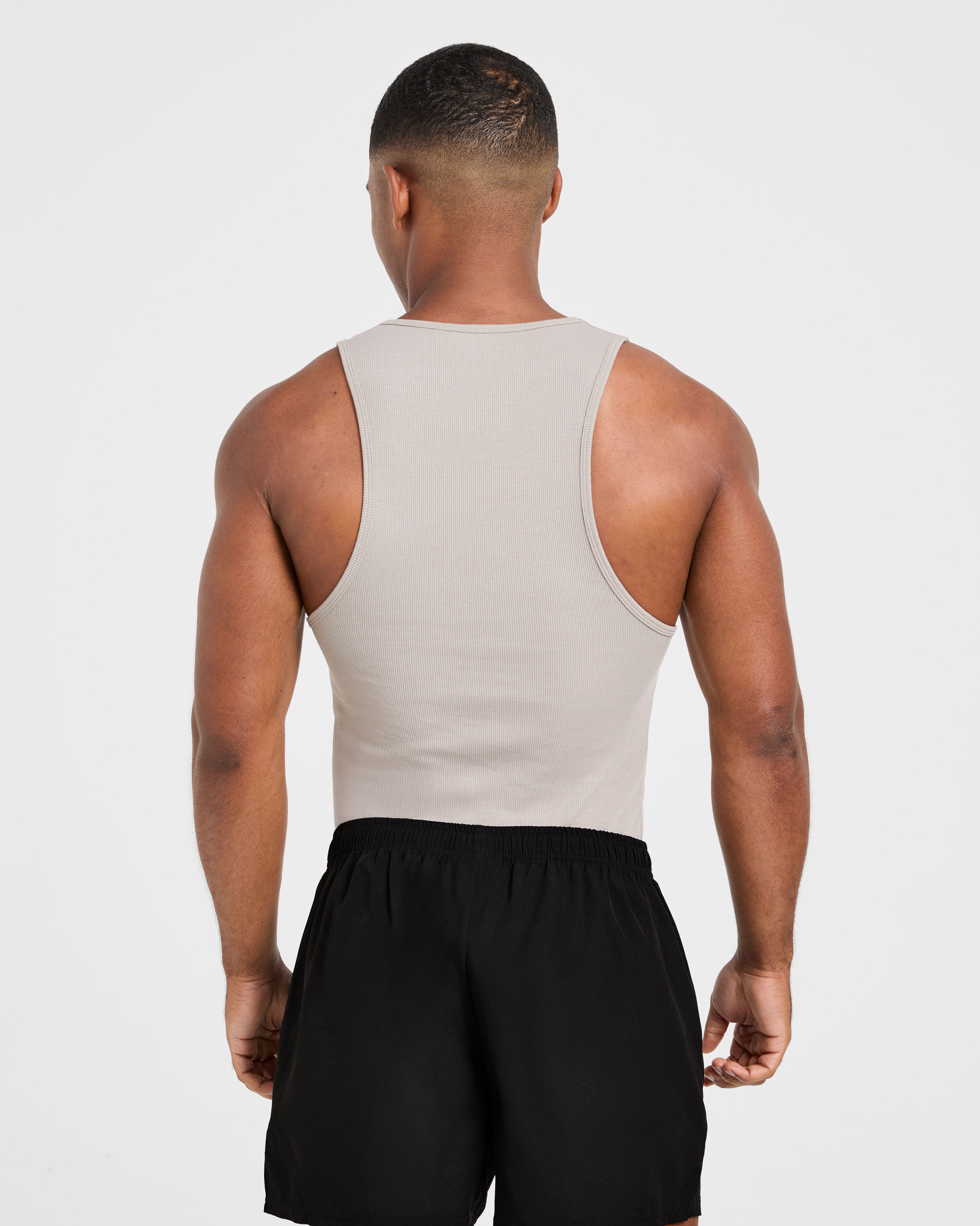 Muscle Ribbed Tank - Cloud Grau