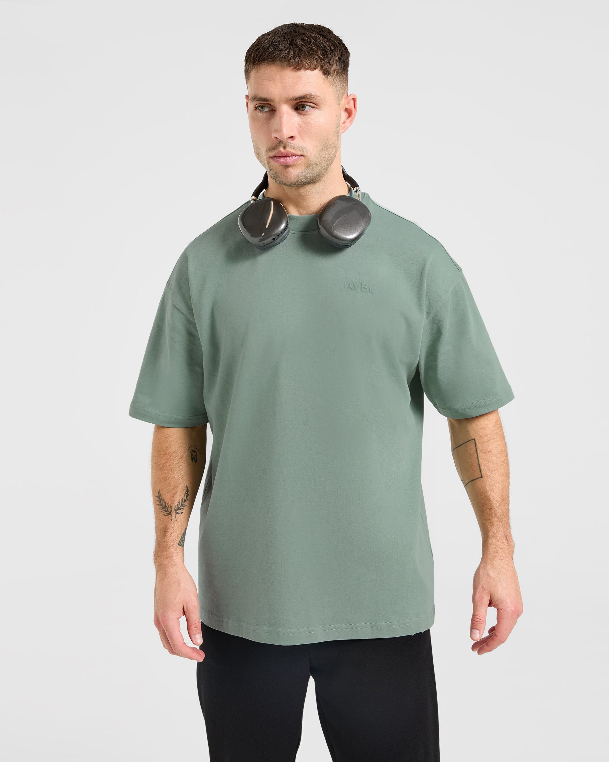 Essential Oversized T Shirt - Slate Grün