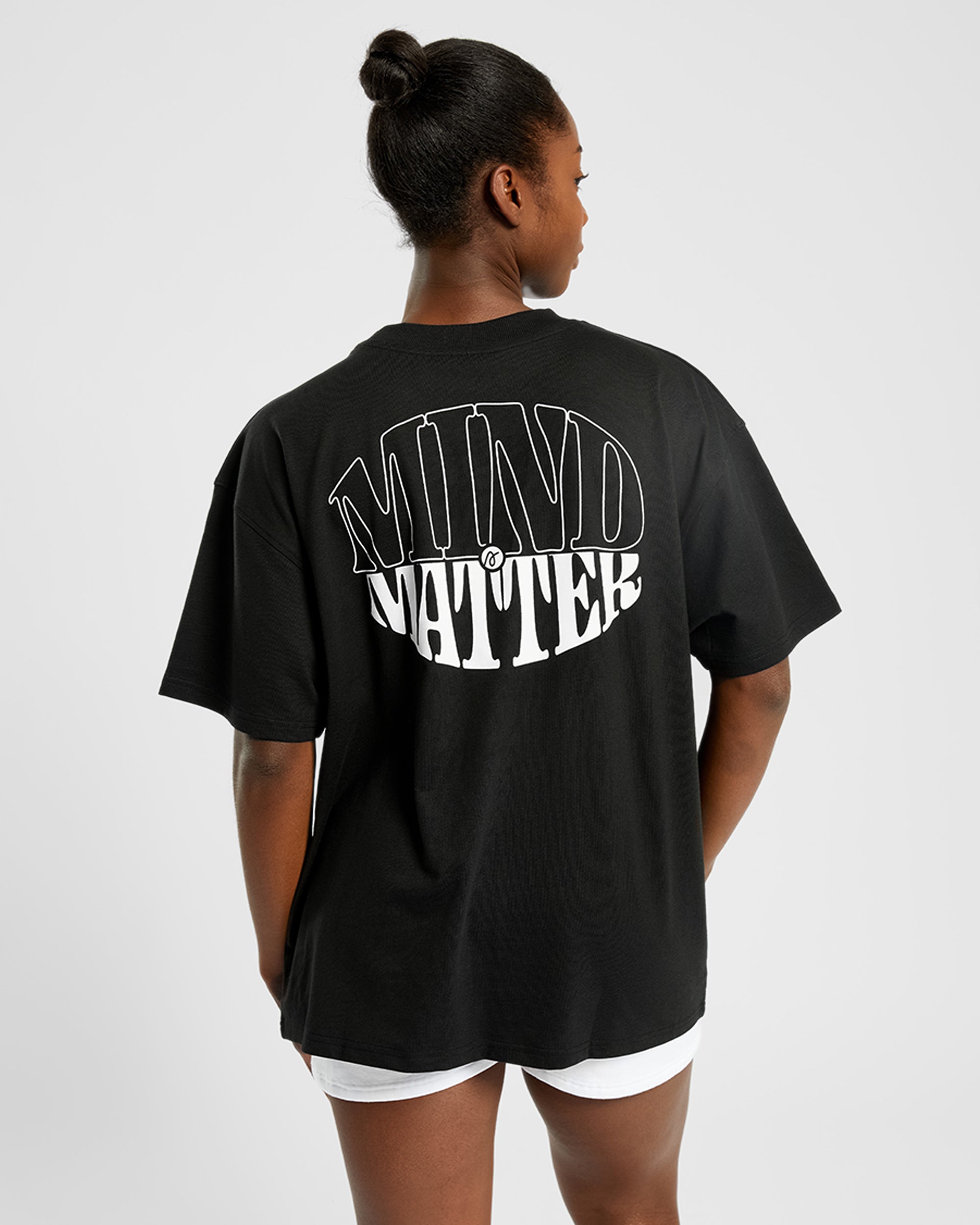 Mind Over Matter Oversized T Shirt - Schwarz