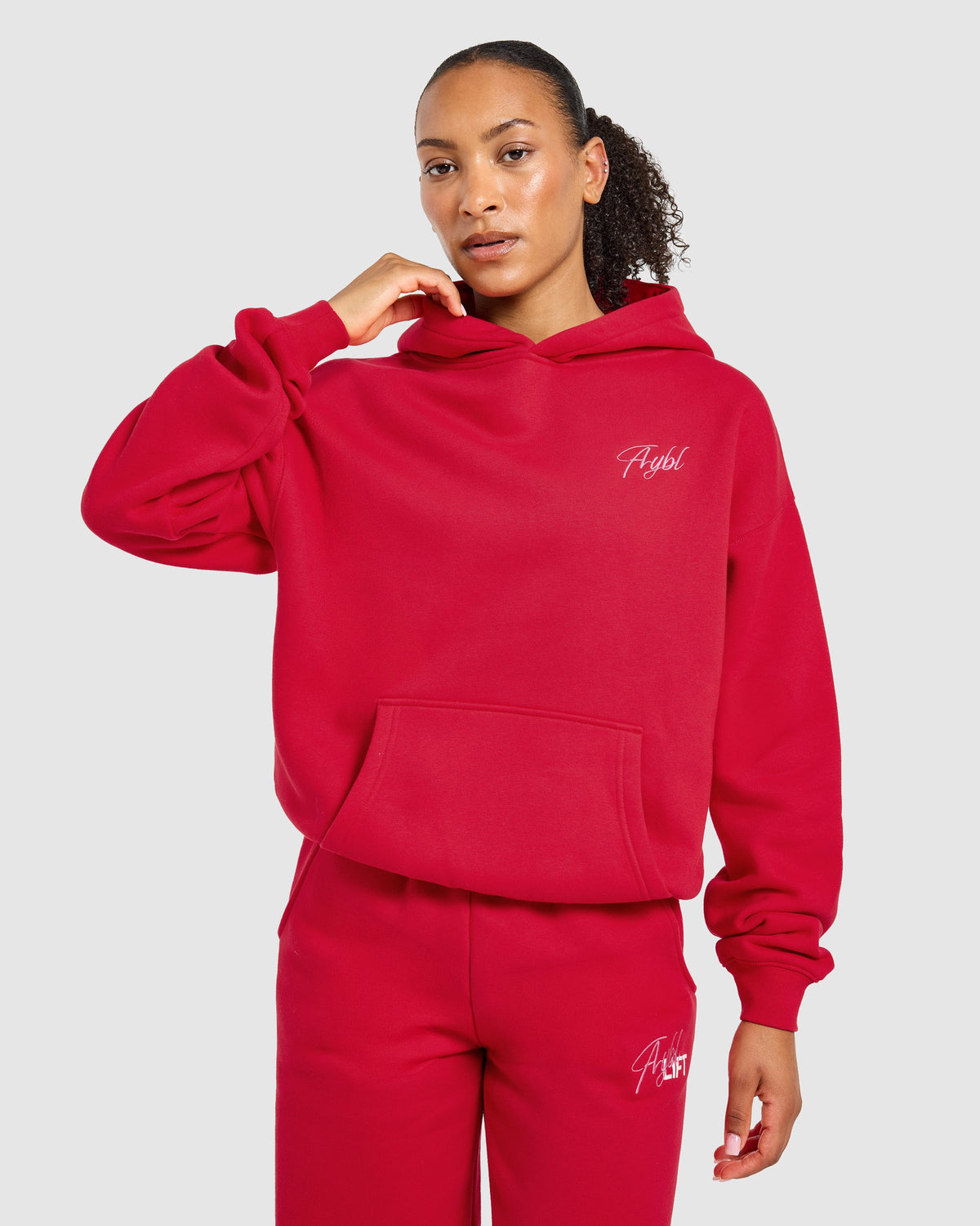 Lift Graphic 2.0 Oversized Hoodie - Rot