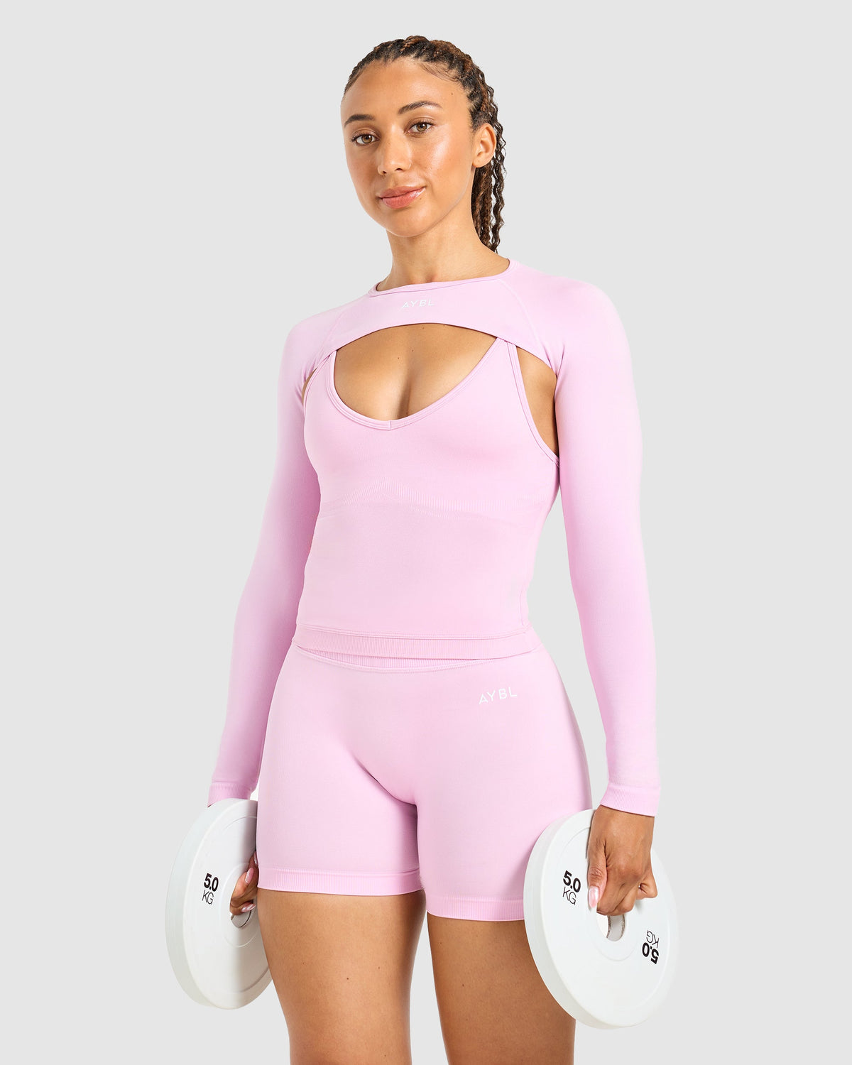 Adapt Seamless Shrug - Spring Rosa
