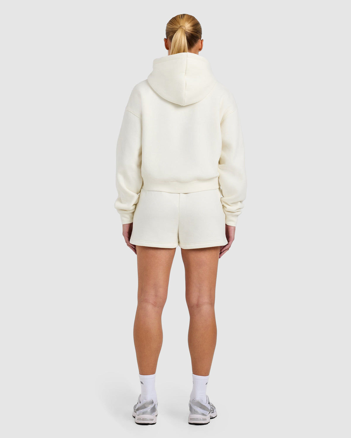 Varsity 2.0 Boxy Zip Up Hoodie - Off Weiß