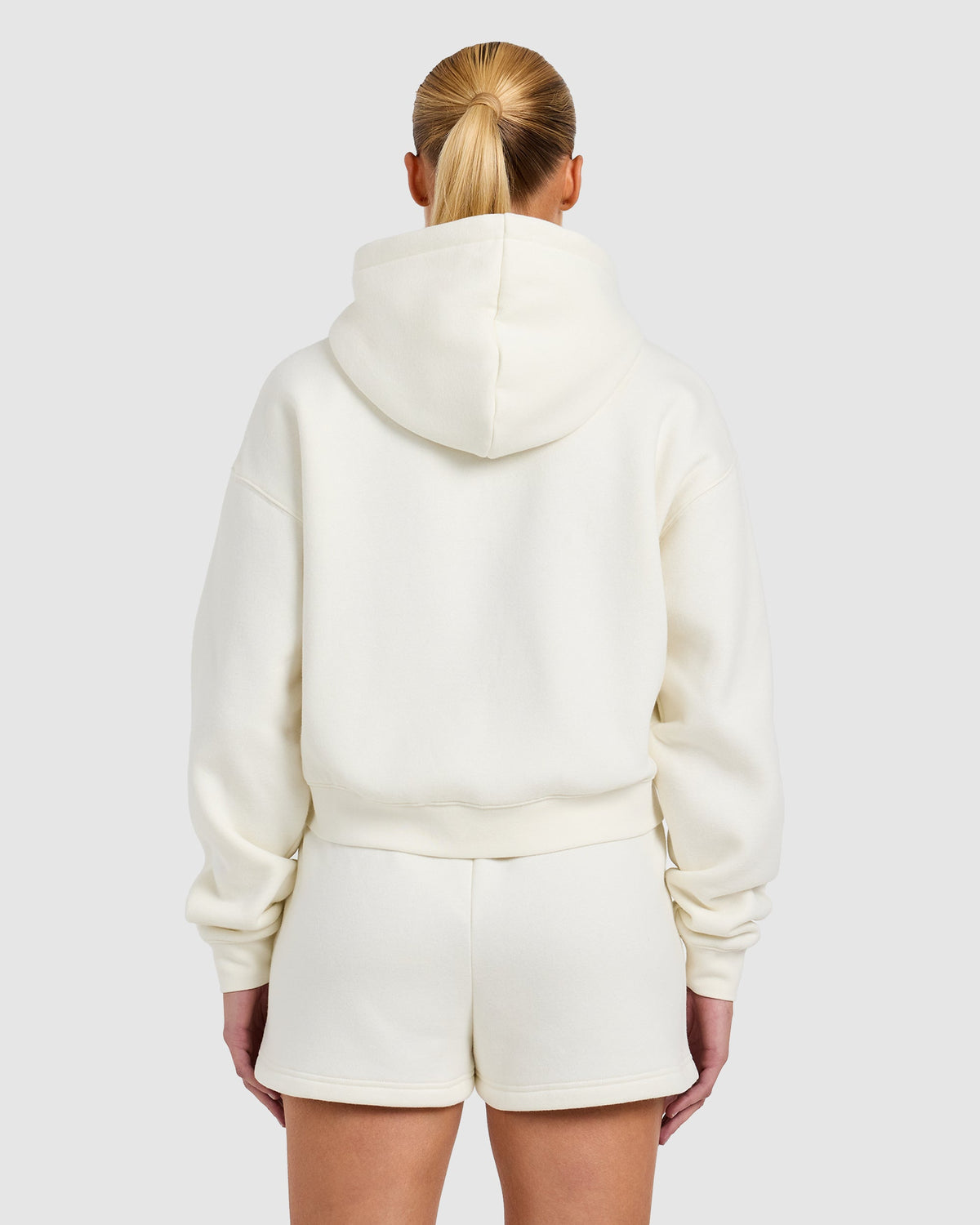 Varsity 2.0 Boxy Zip Up Hoodie - Off Weiß