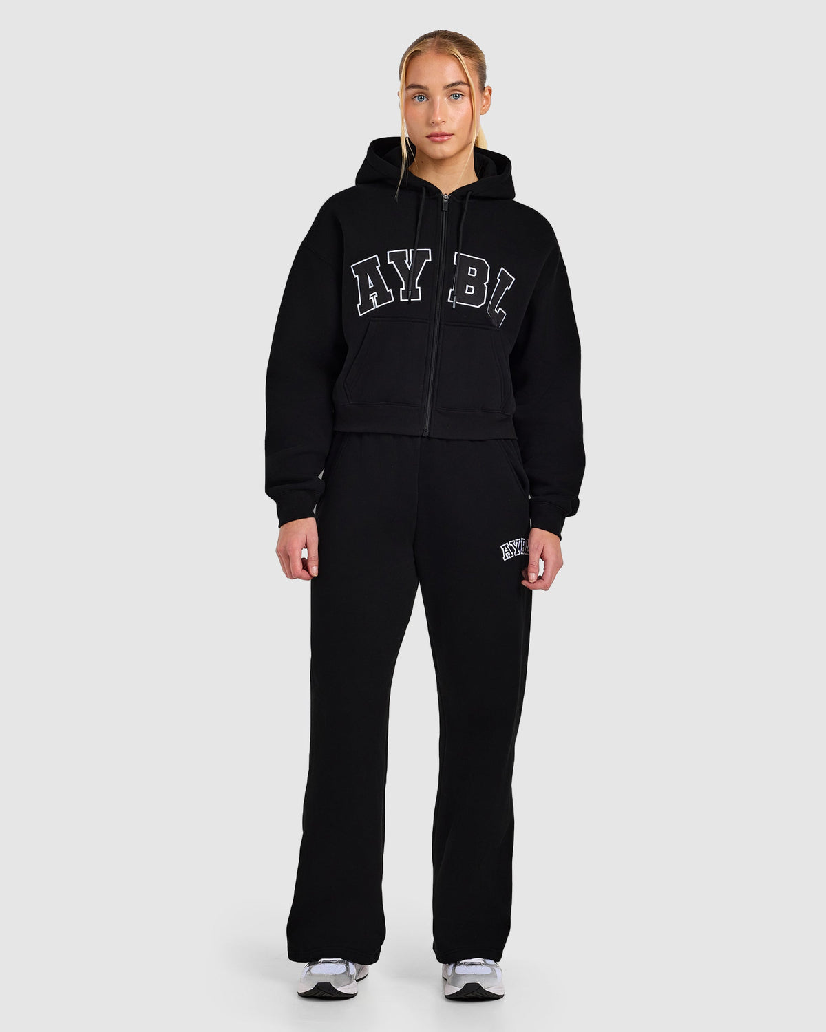 Varsity 2.0 Boxy Zip Up Hoodie - Schwarz