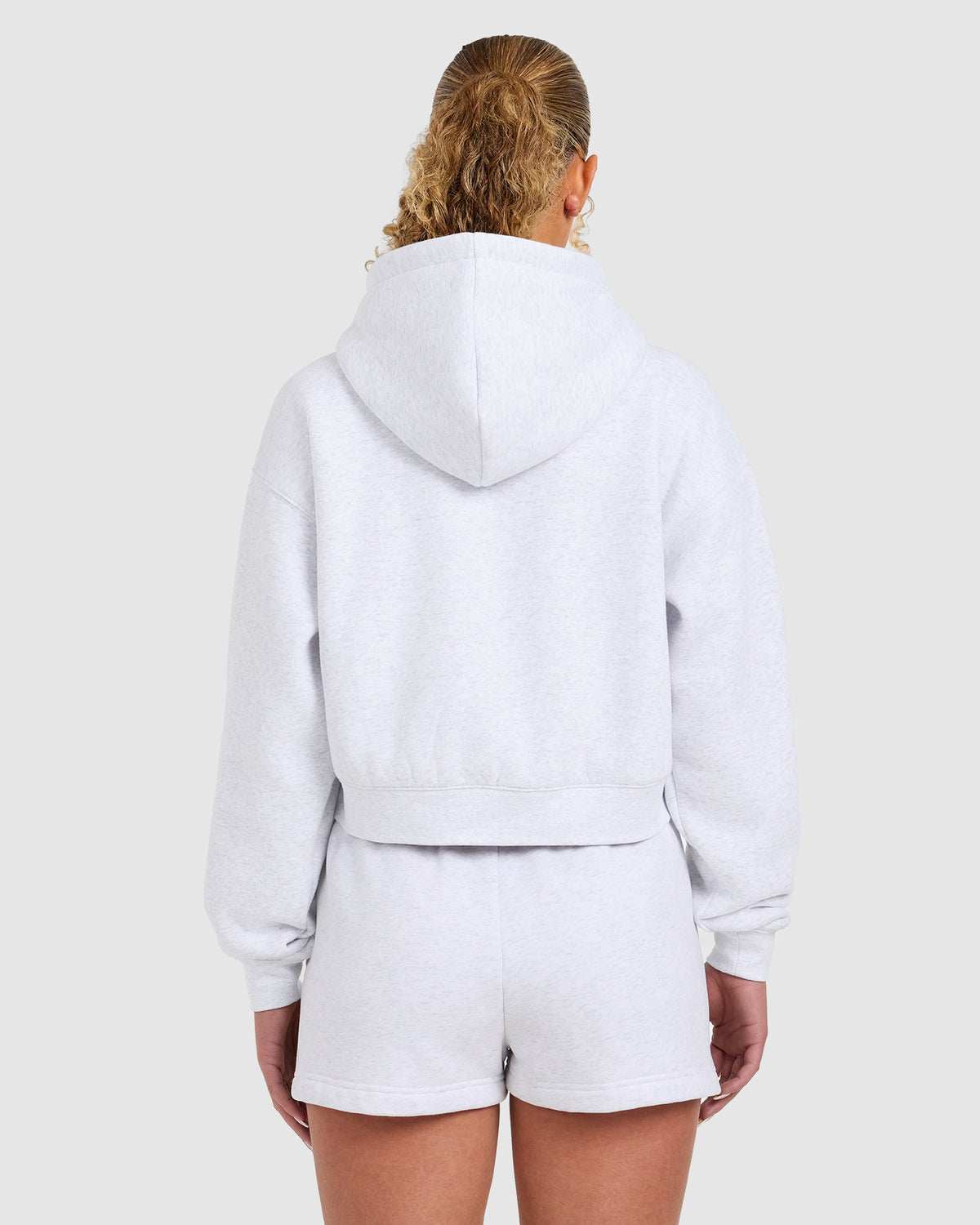 Varsity 2.0 Boxy Zip Up Hoodie - Heather Grau