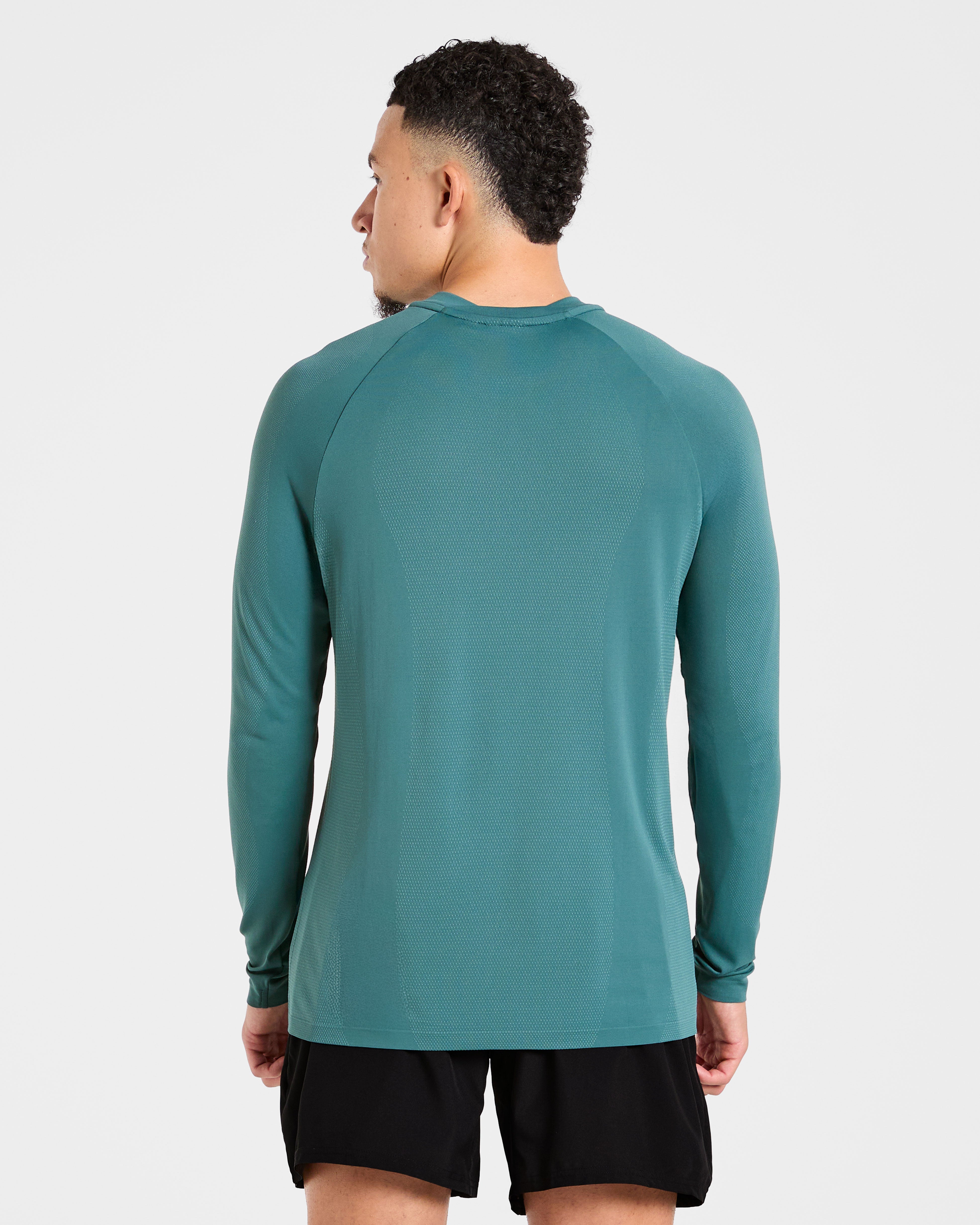 Attain Seamless Long Sleeve T Shirt - Pine Forest