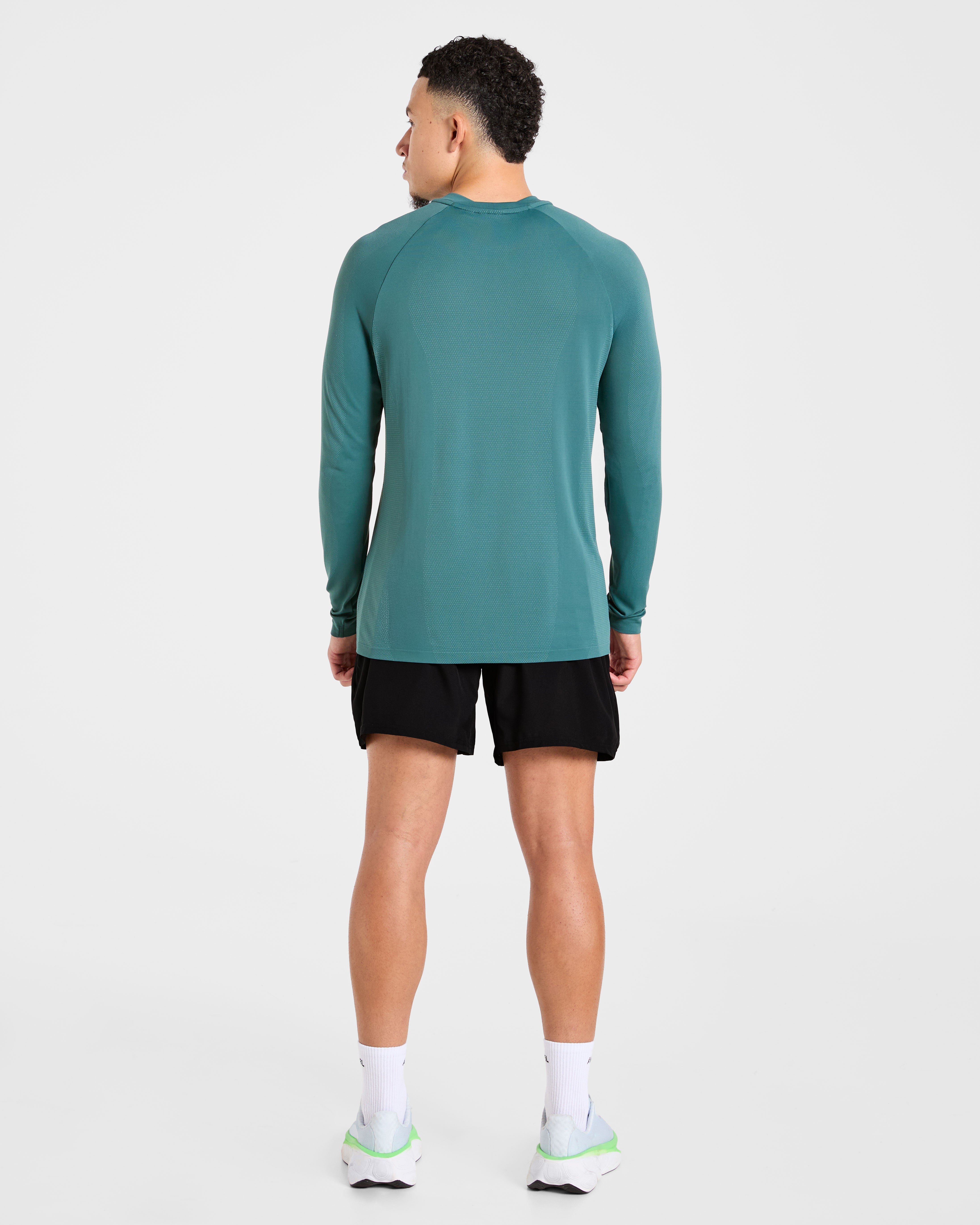 Attain Seamless Long Sleeve T Shirt - Pine Forest