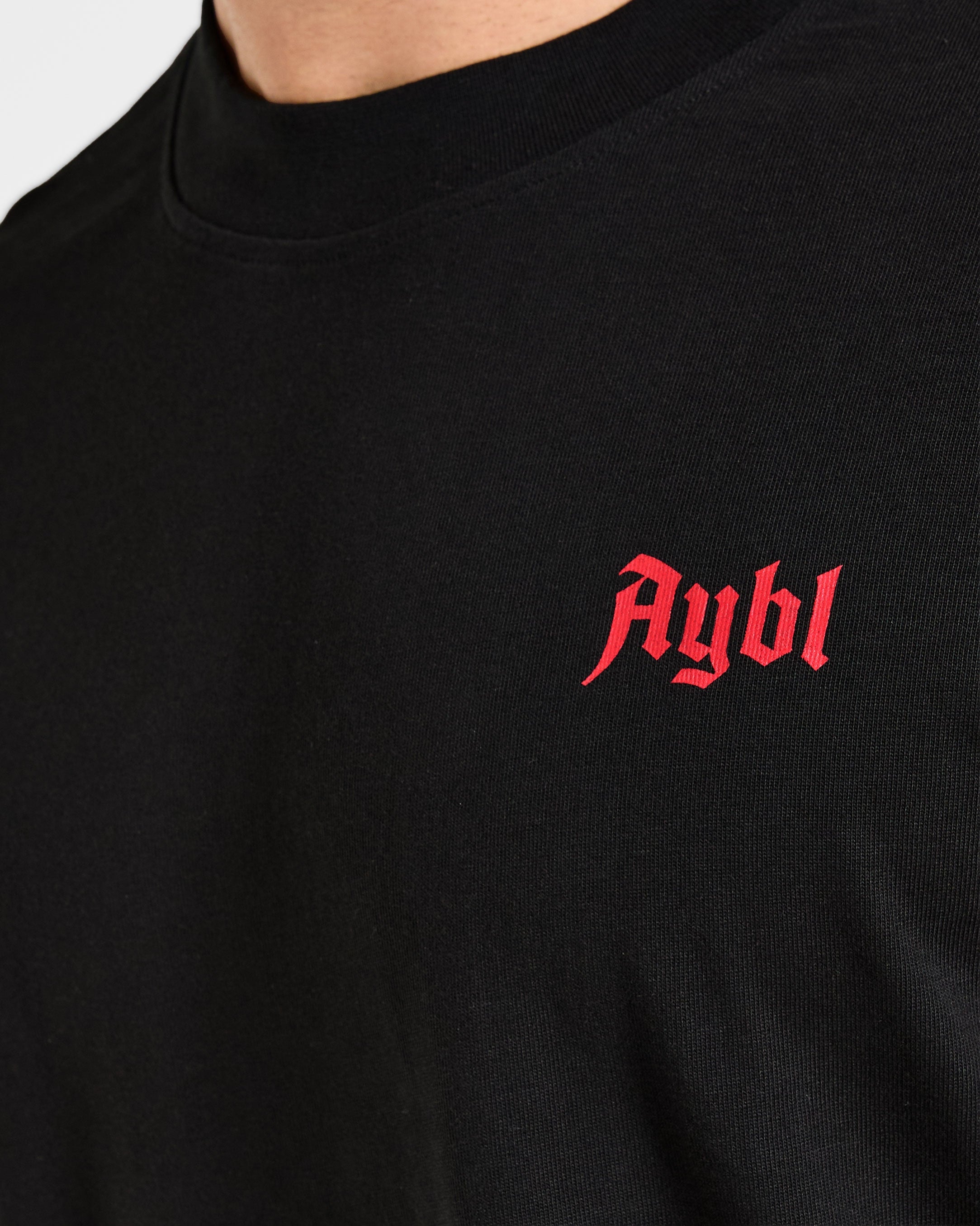 Built for Lifters Oversized T Shirt - Schwarz/Rot