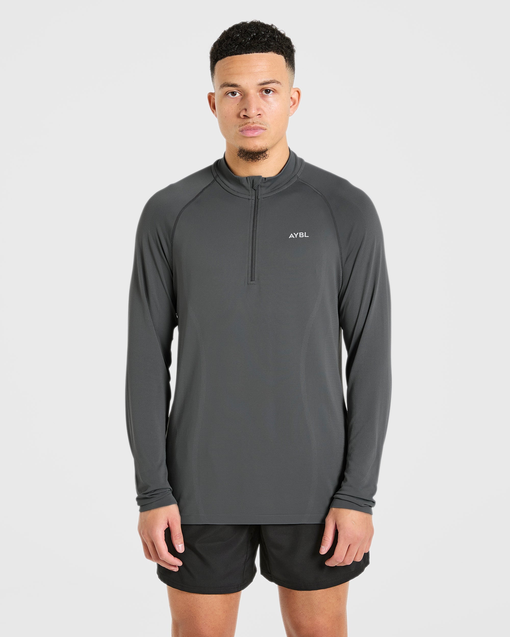 Attain Seamless 1/2 Zip Pullover - Storm Grau
