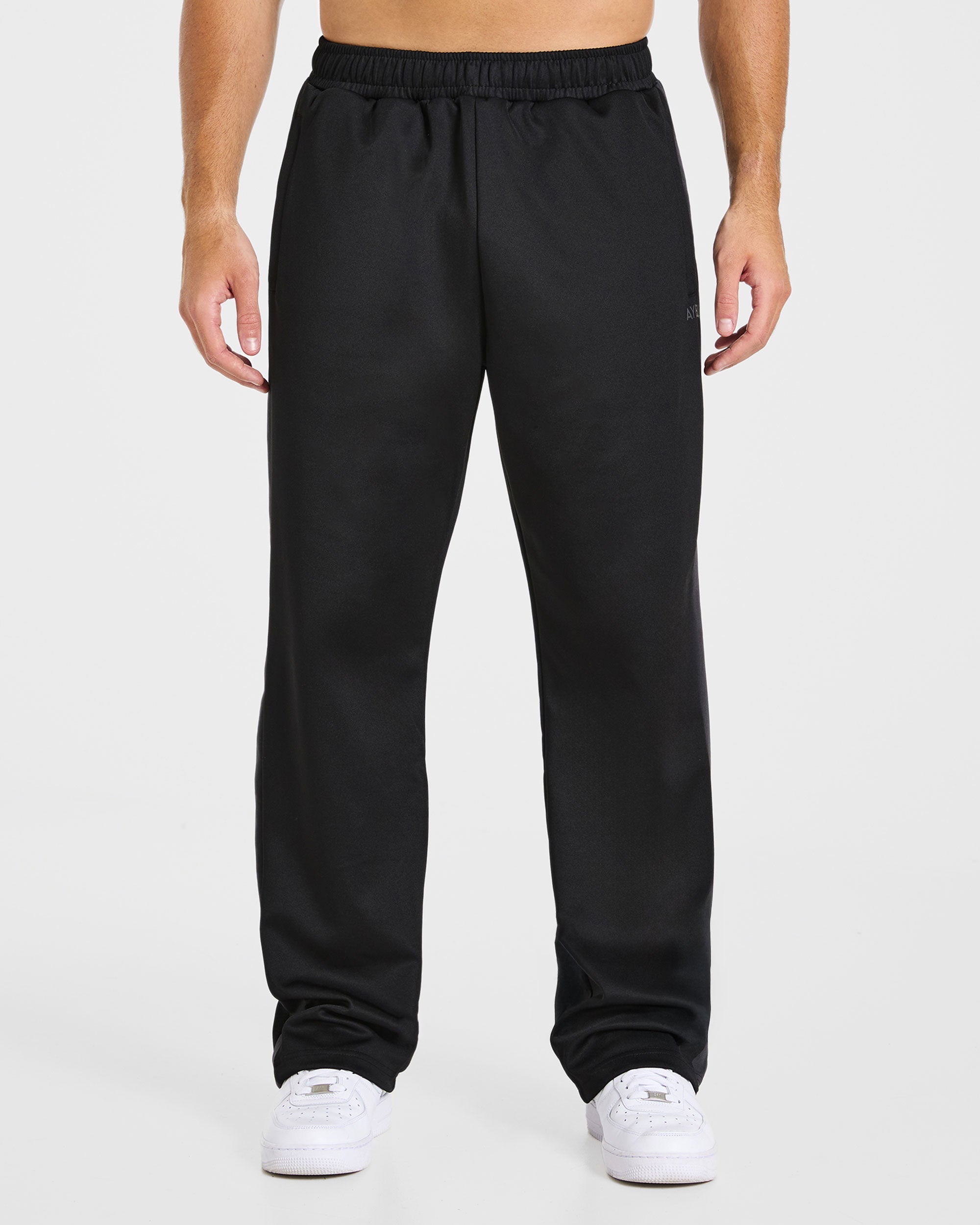 Classic Track Straight Leg Joggers - Schwarz/Charcoal