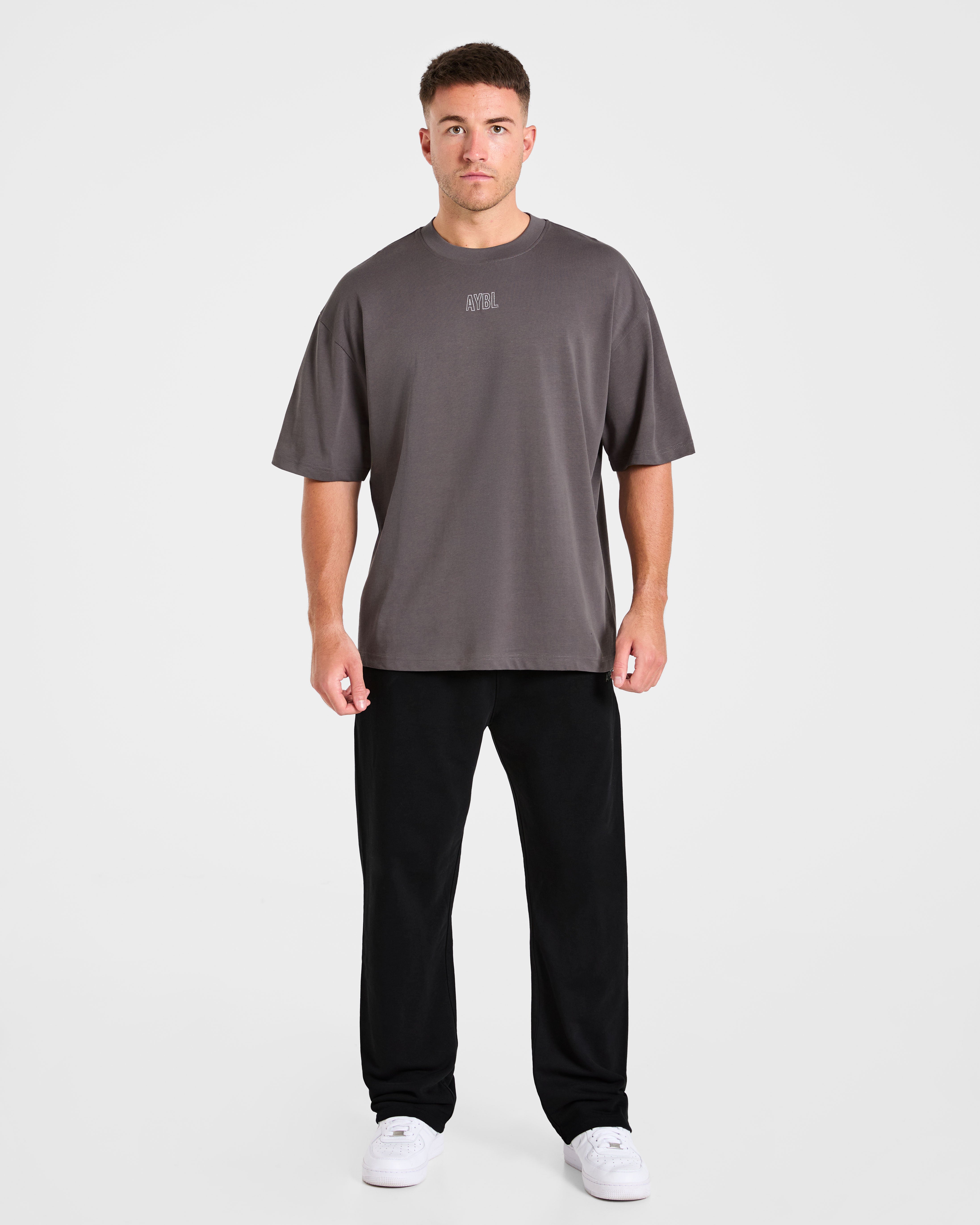 Doberman Strength Oversized T Shirt - Storm Grau