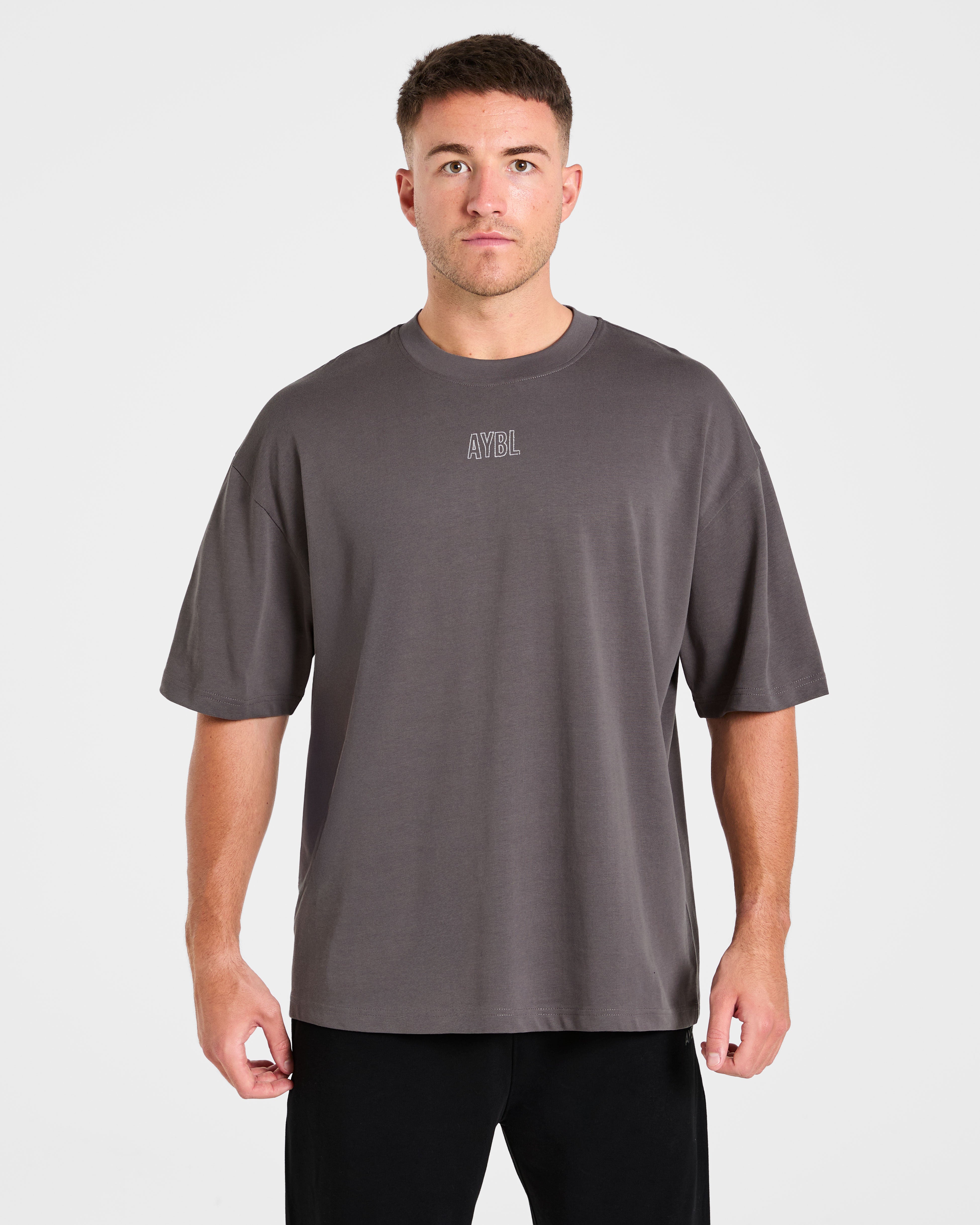 Doberman Strength Oversized T Shirt - Storm Grau