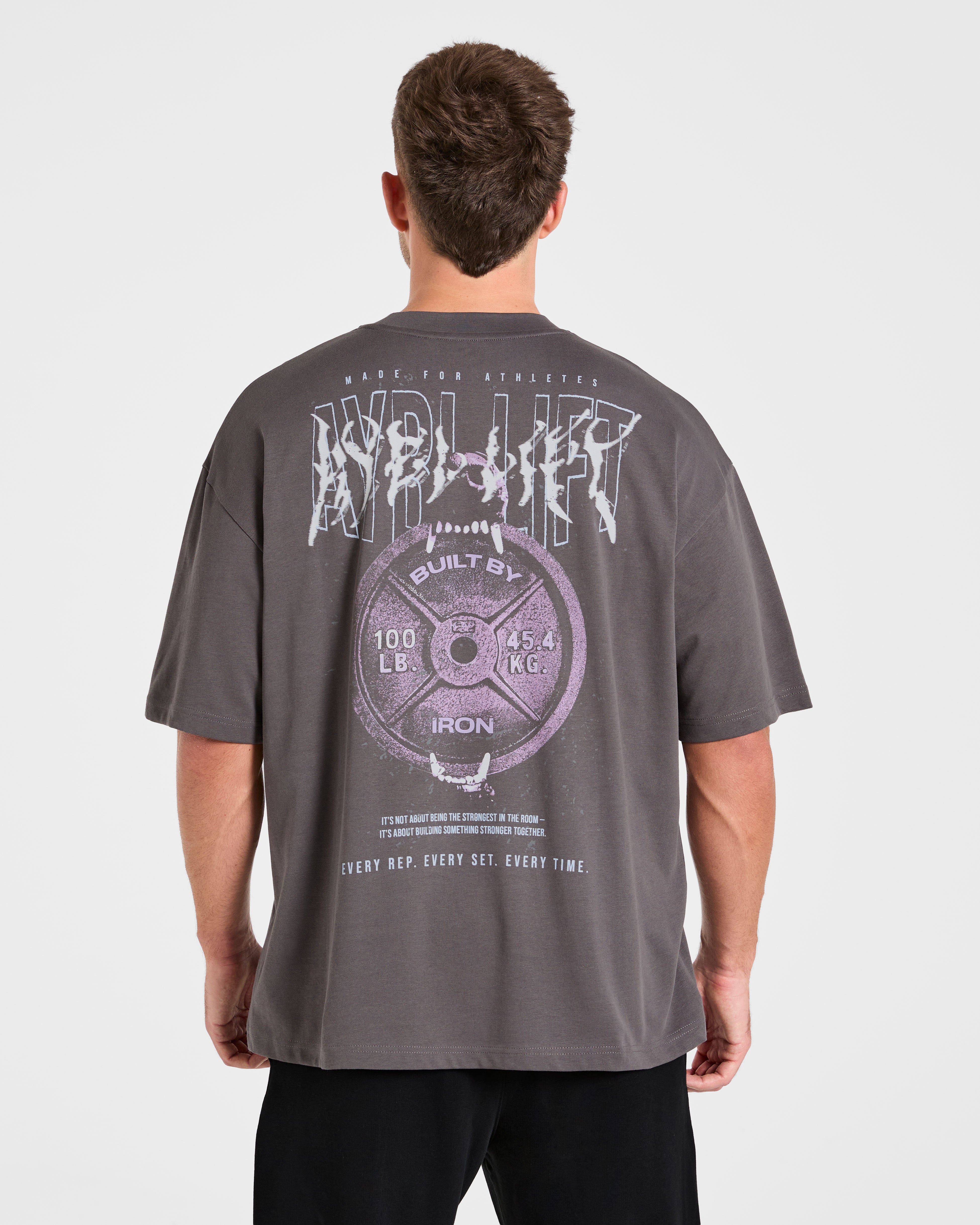 Doberman Strength Oversized T Shirt - Storm Grau