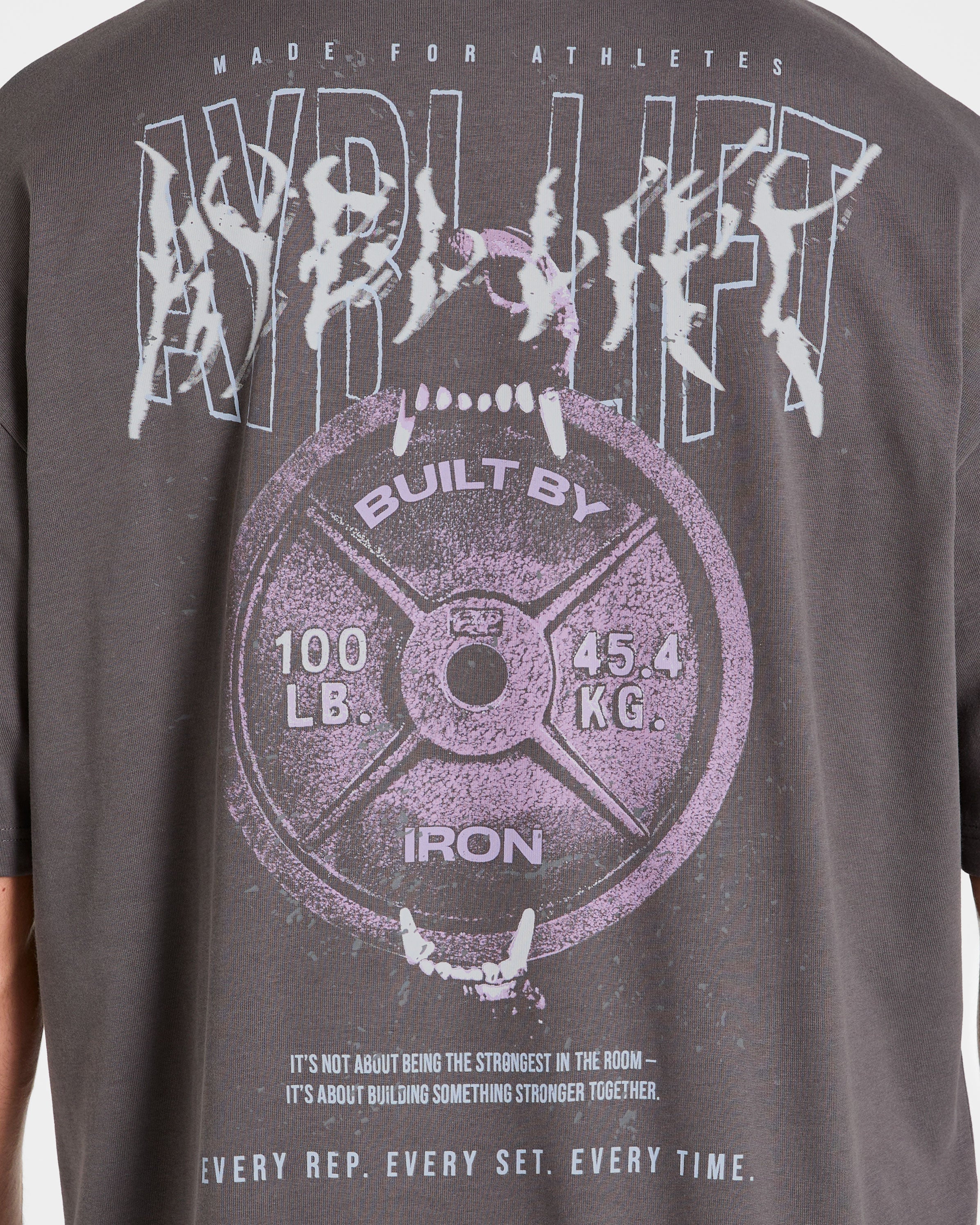 Doberman Strength Oversized T Shirt - Storm Grau