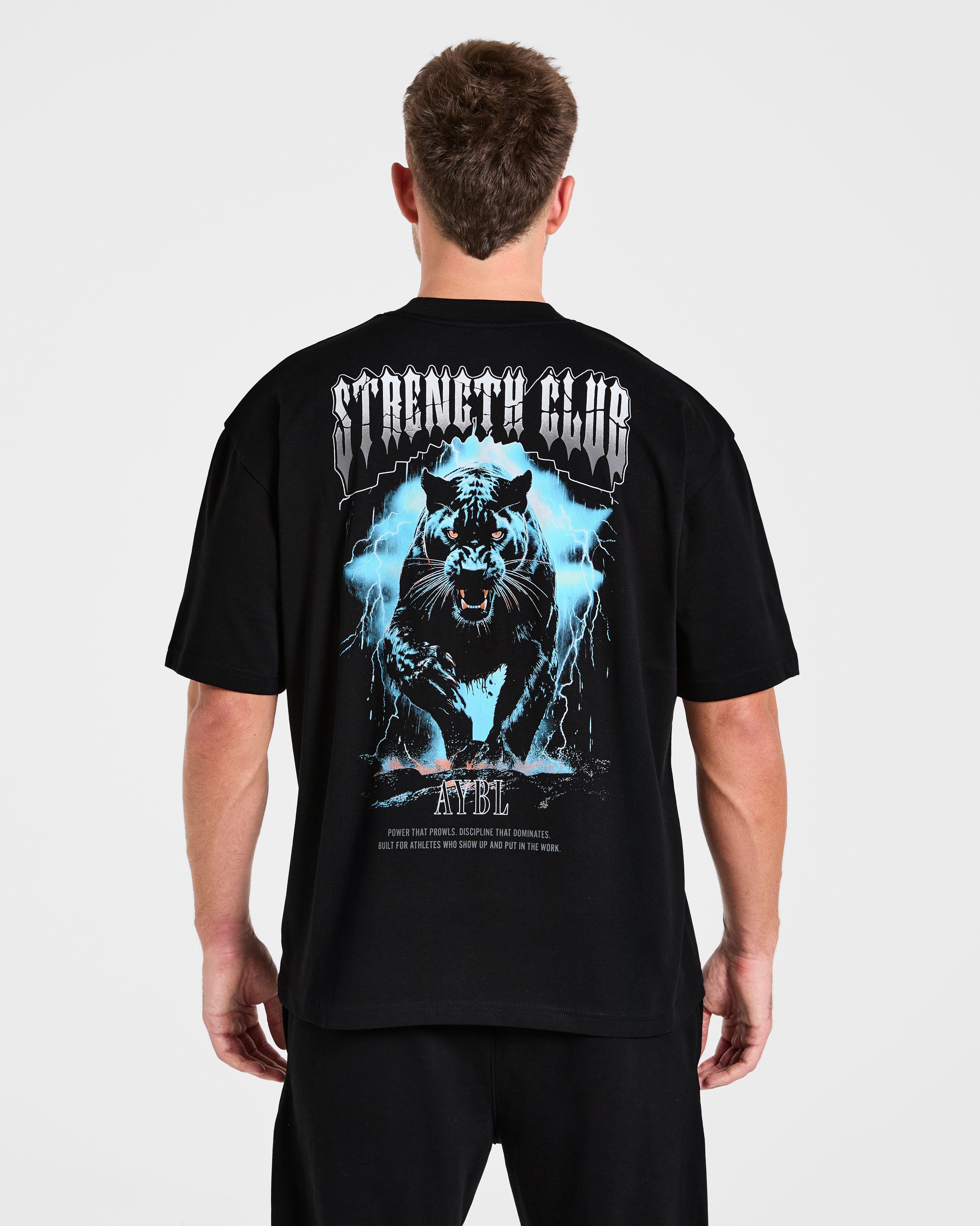 Hunt Your Goals Oversized T Shirt - Schwarz