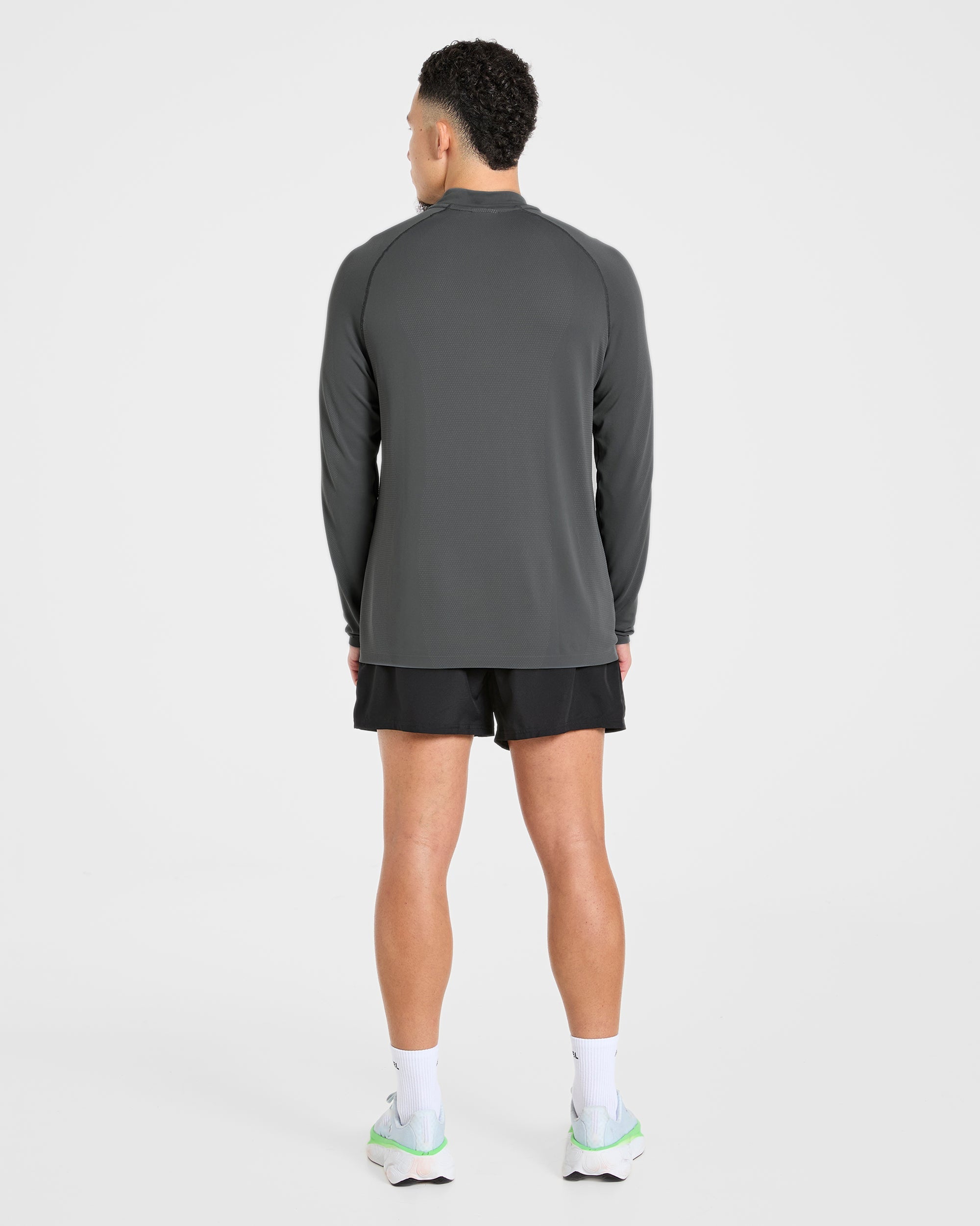 Attain Seamless 1/2 Zip Pullover - Storm Grau
