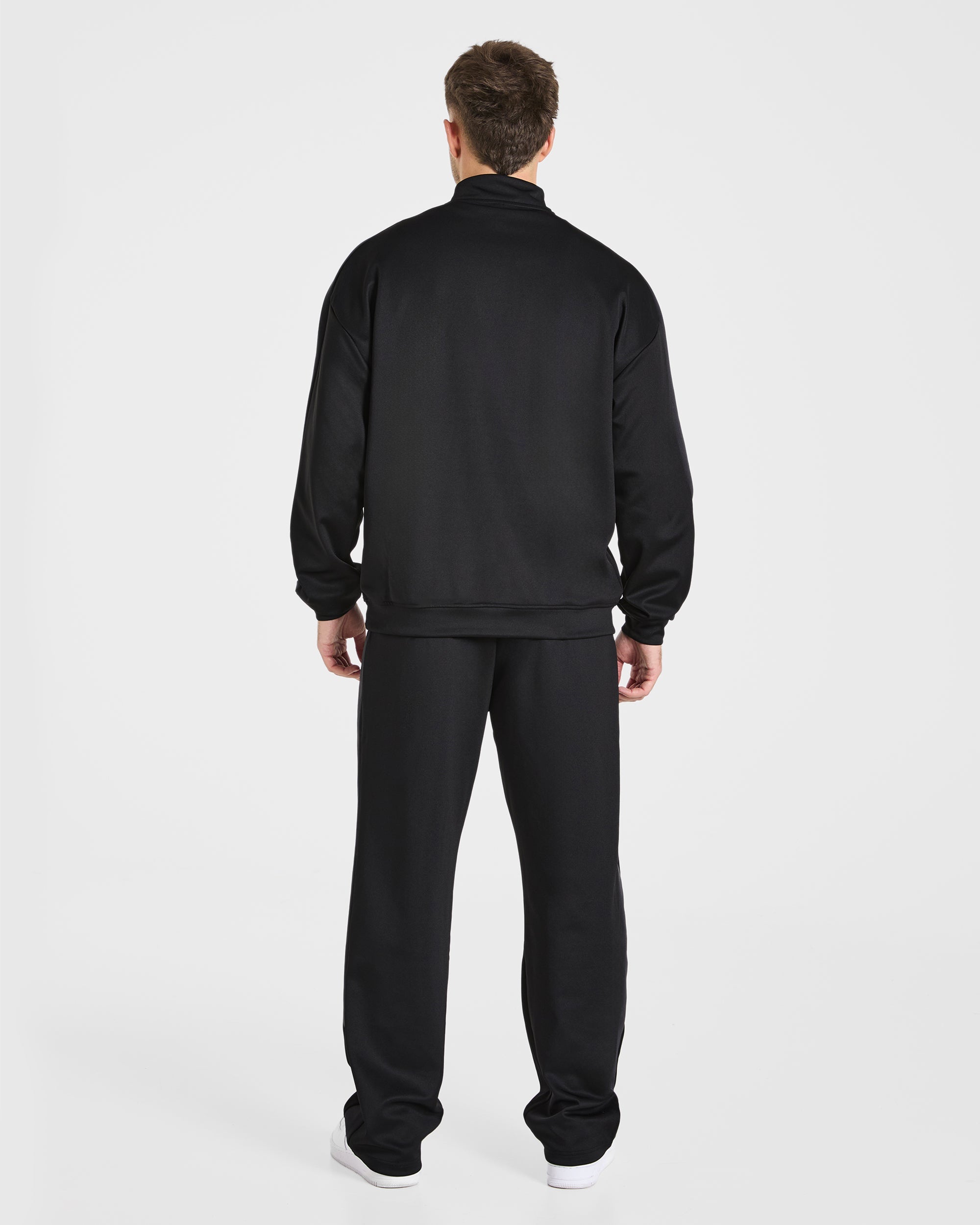 Classic Track Straight Leg Joggers - Schwarz/Charcoal