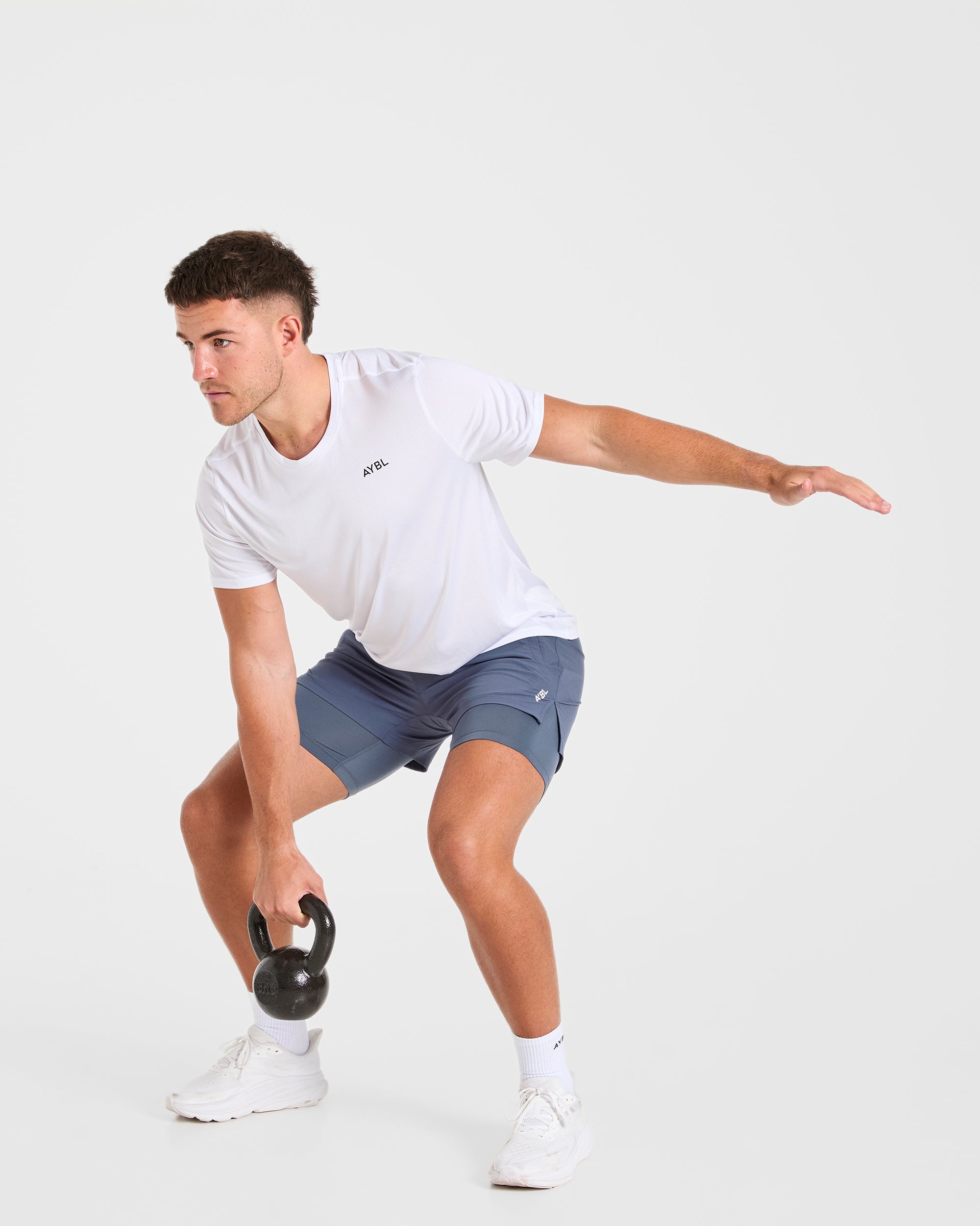 Signature 2 in 1 Shorts - Steel Blau