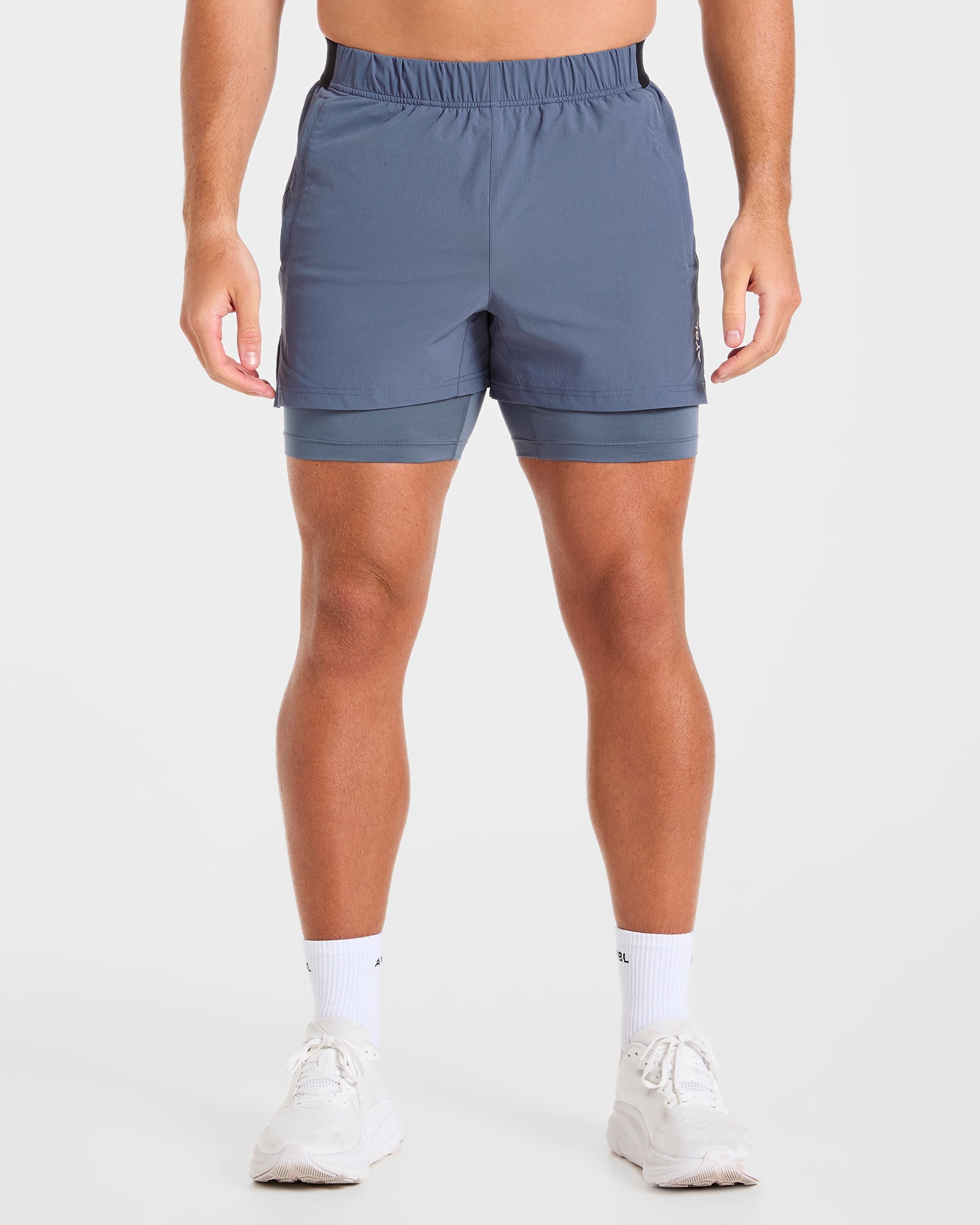 Signature 2 in 1 Shorts - Steel Blau