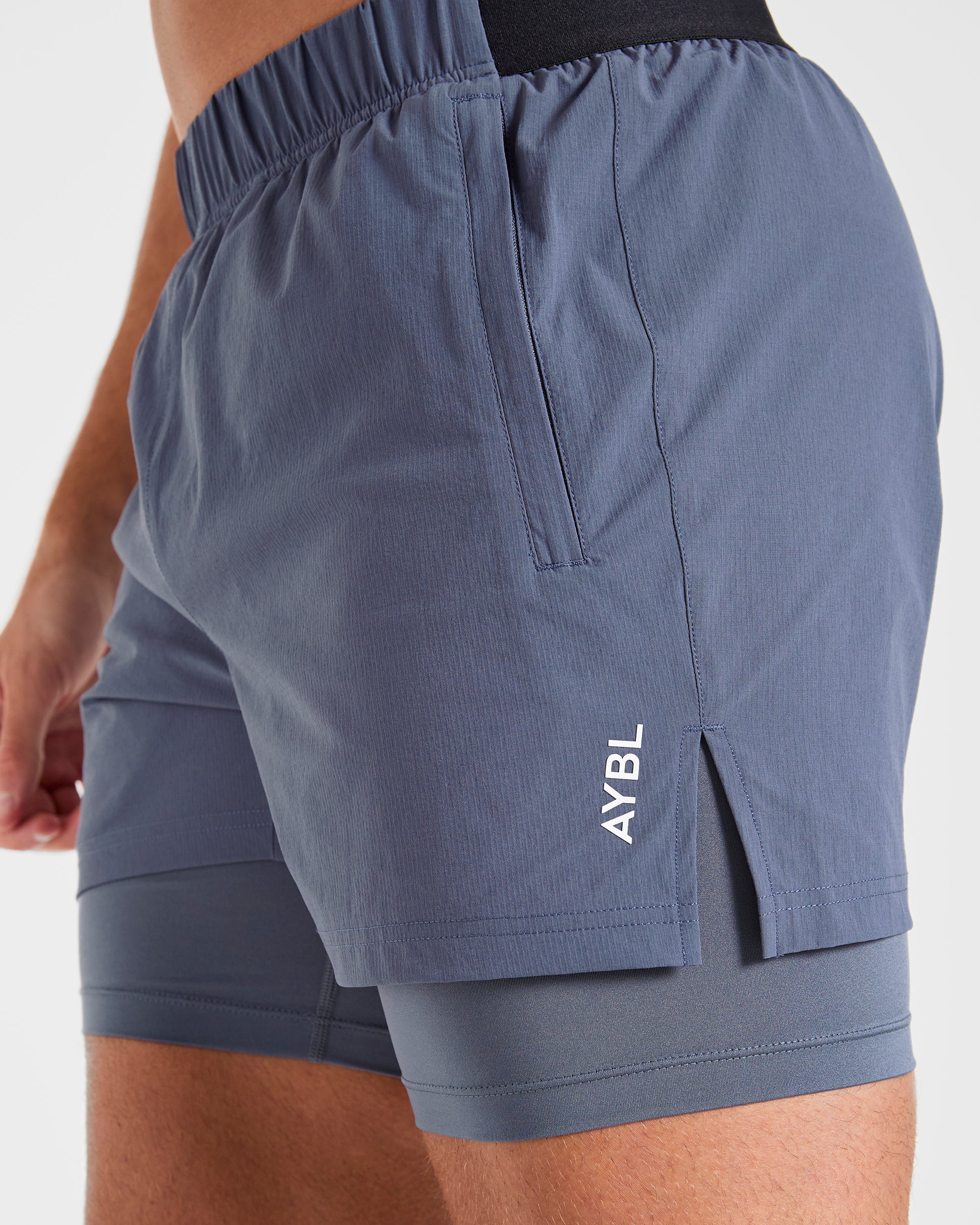 Signature 2 in 1 Shorts - Steel Blau
