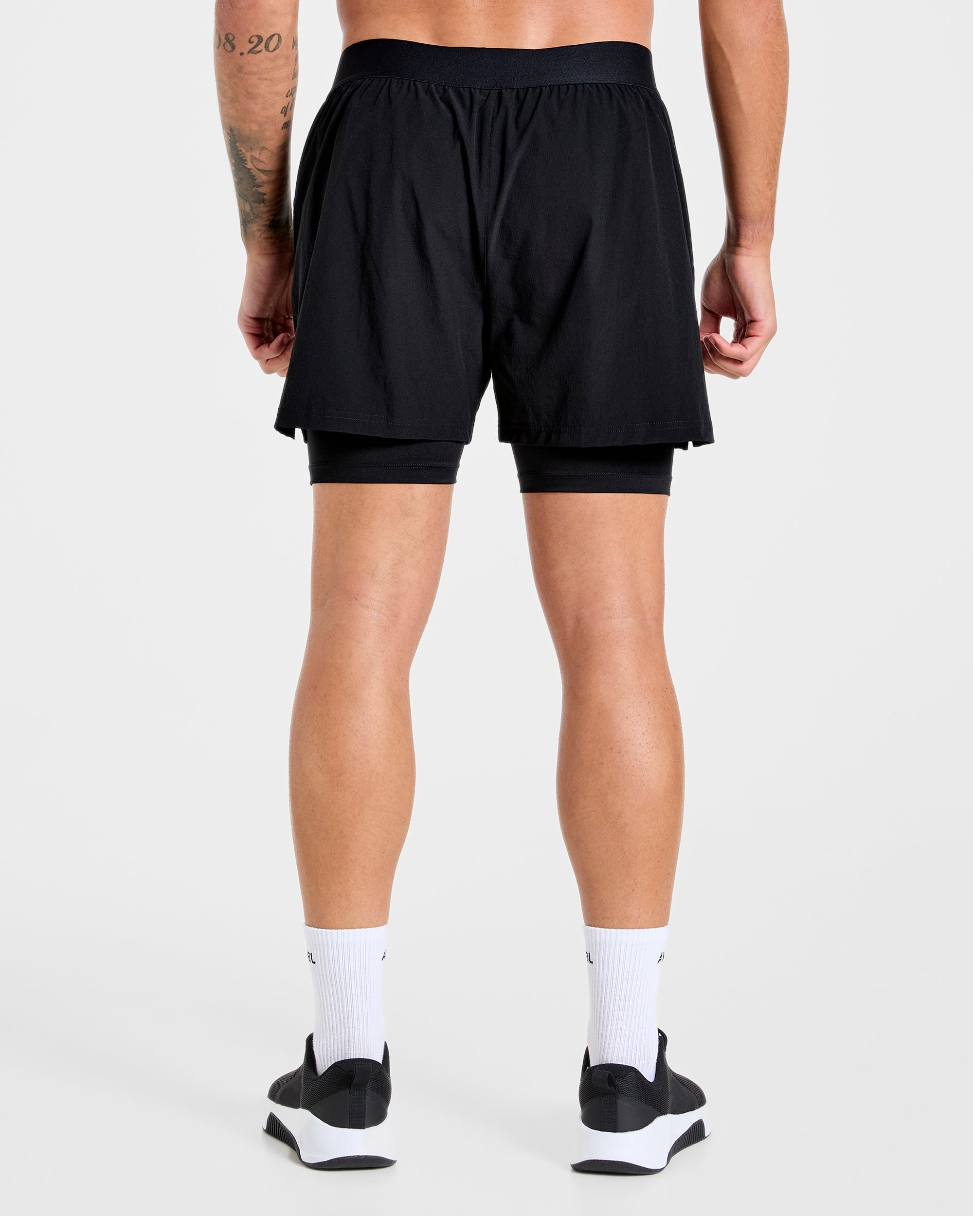 Signature 2 in 1 Shorts - Schwarz