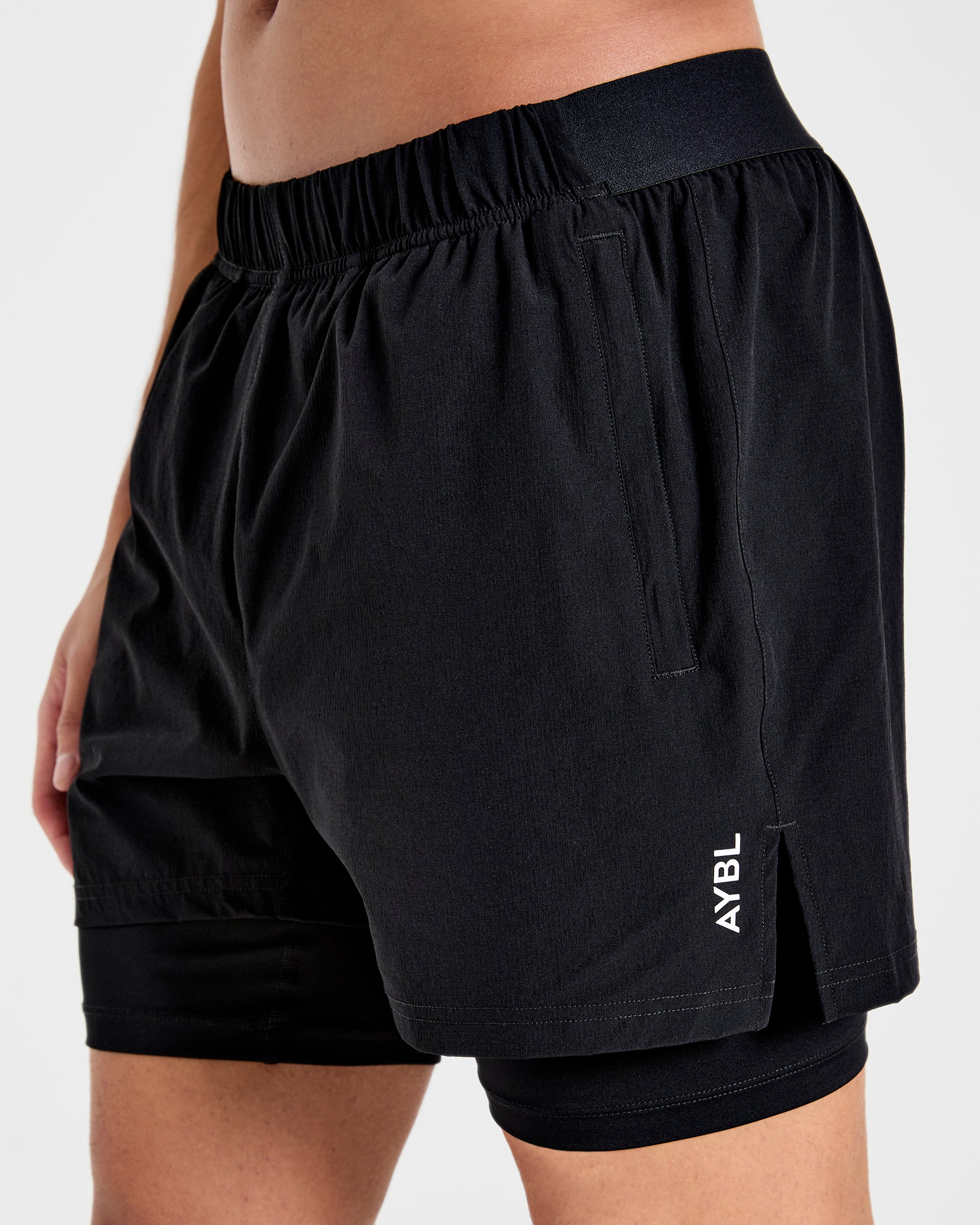Signature 2 in 1 Shorts - Schwarz
