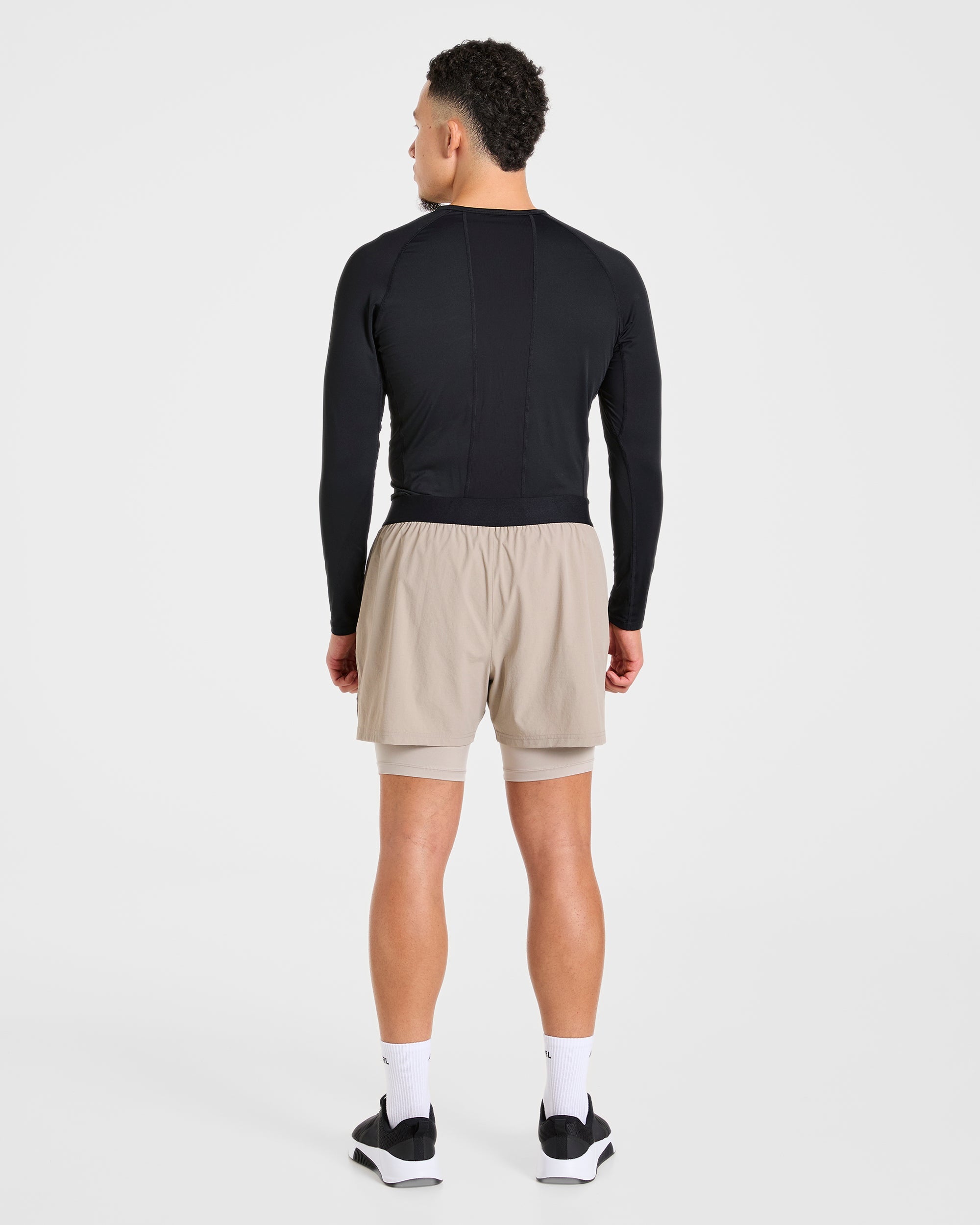 Signature 2 in 1 Shorts - Stone