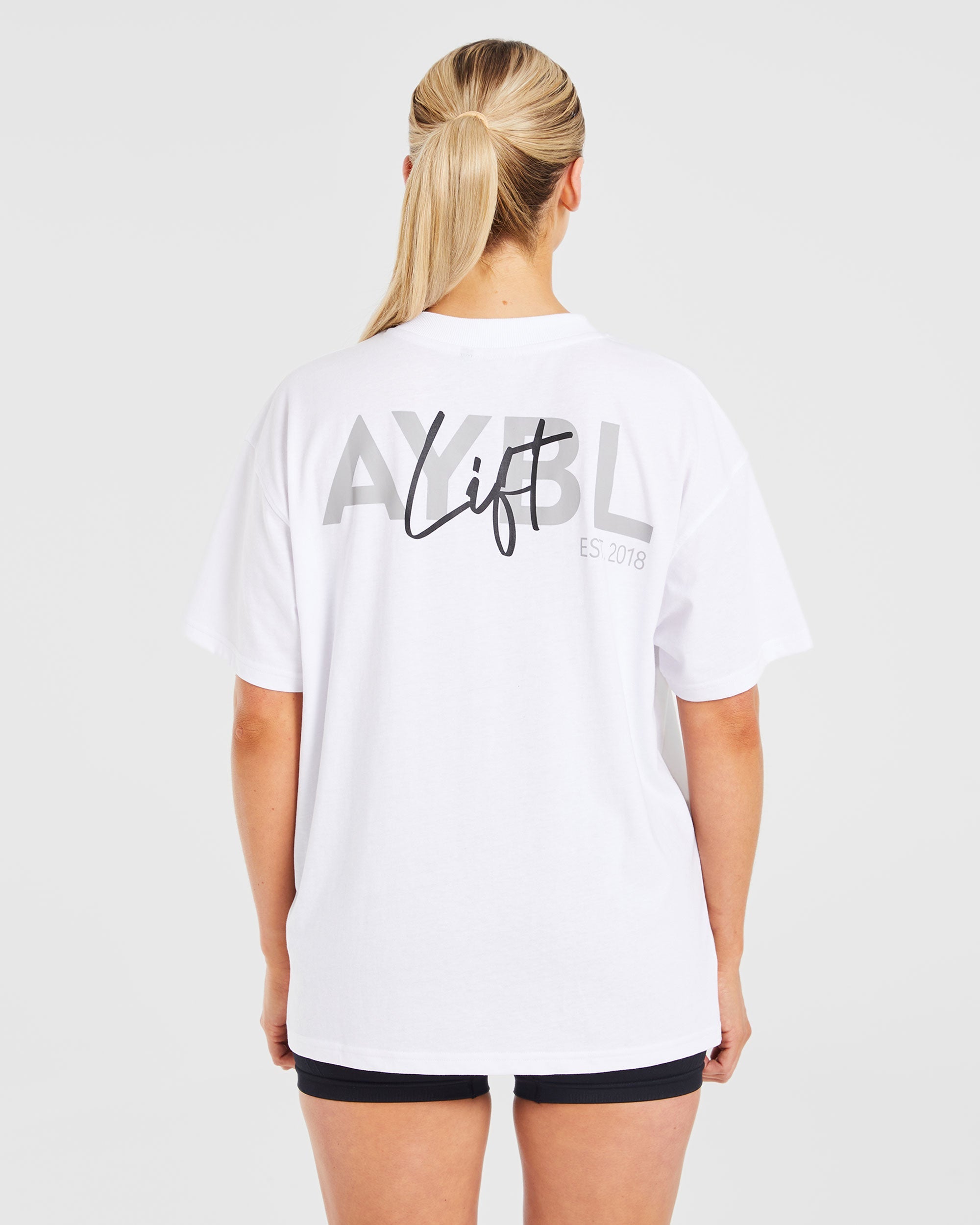 Lift Graphic Oversized T Shirt - White