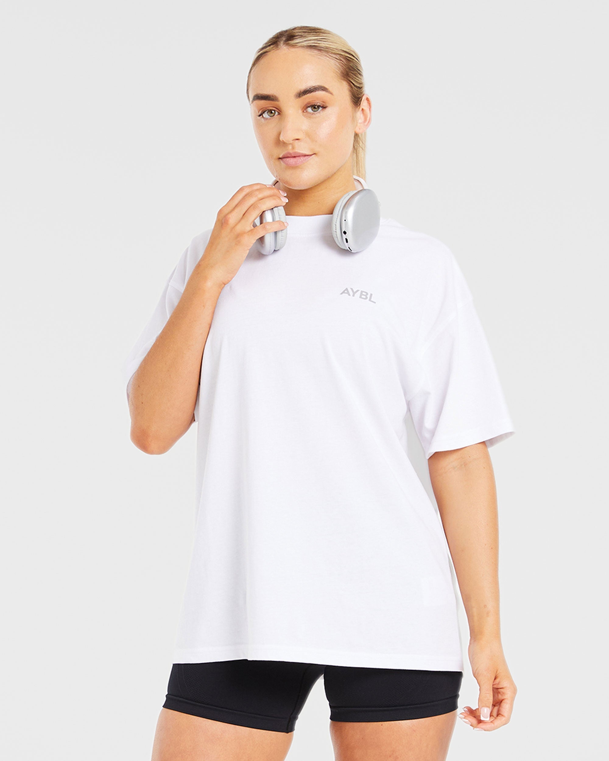 Lift Graphic Oversized T Shirt - White