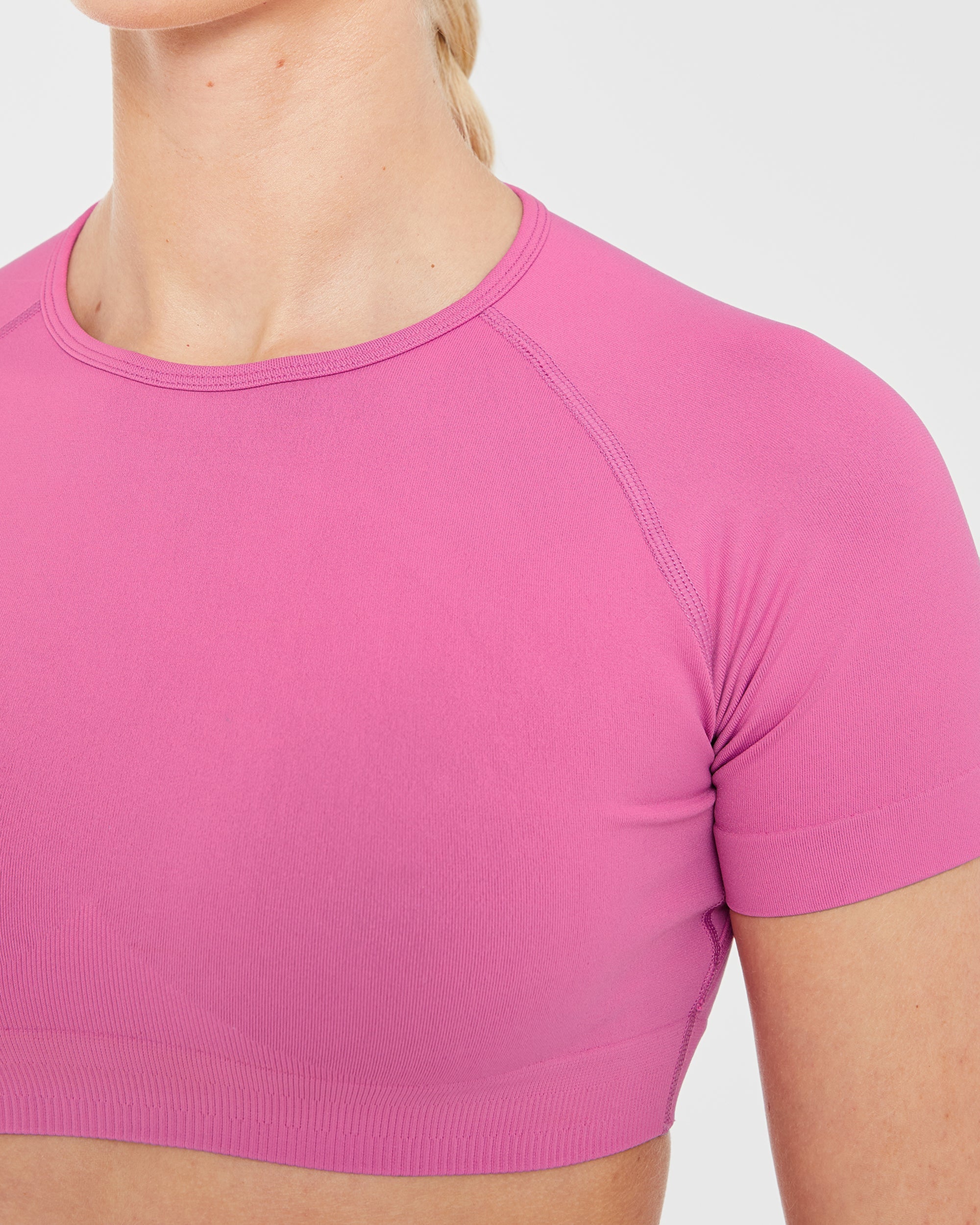 Power Seamless Crop Top - Rosa