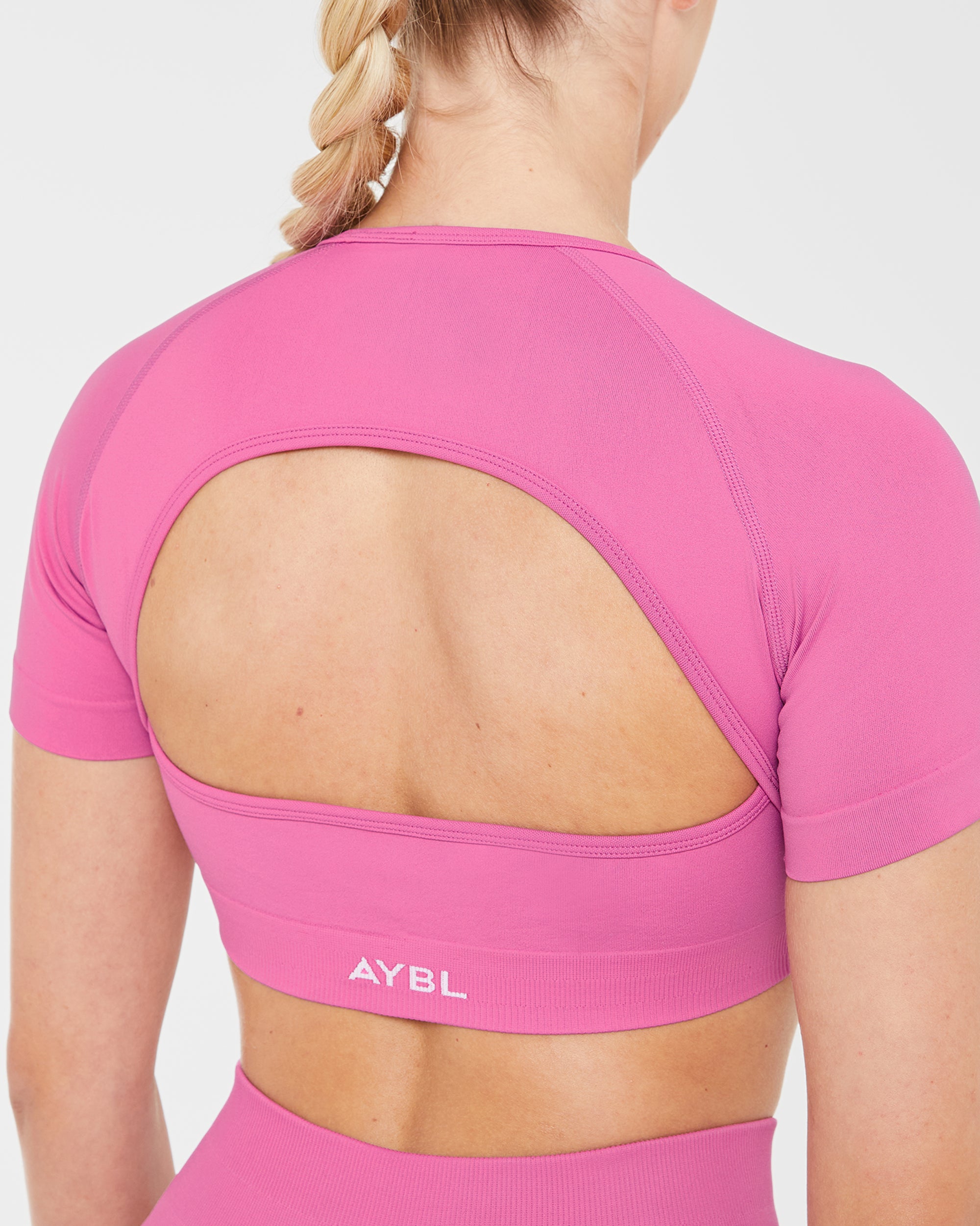 Power Seamless Crop Top - Rosa