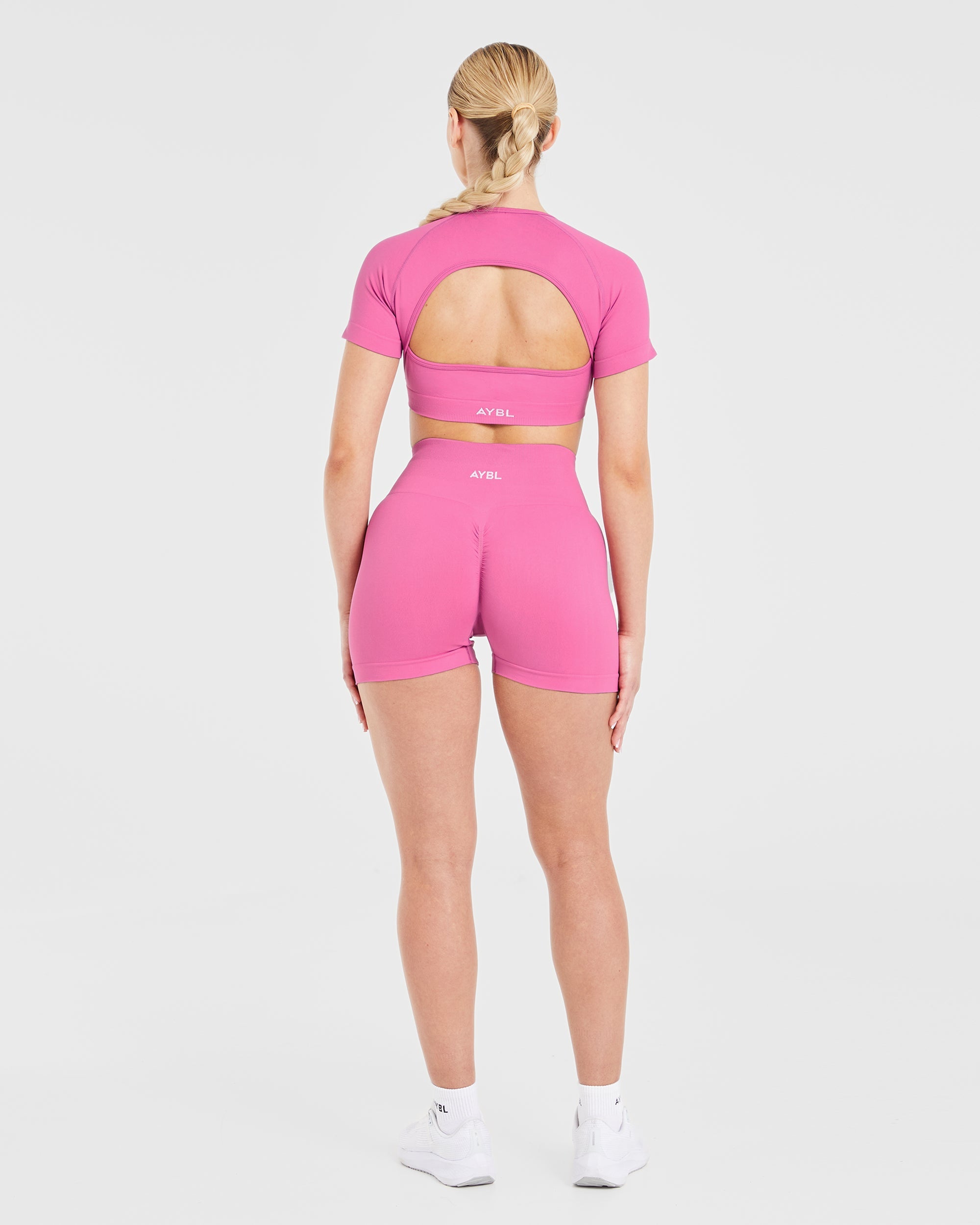 Power Seamless Crop Top - Rosa