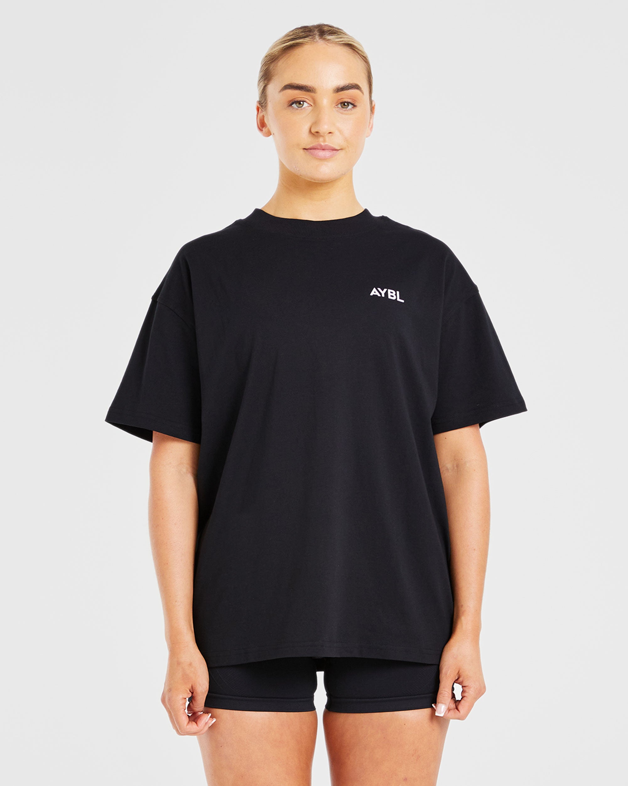 Lift Graphic Oversized T Shirt - Schwarz