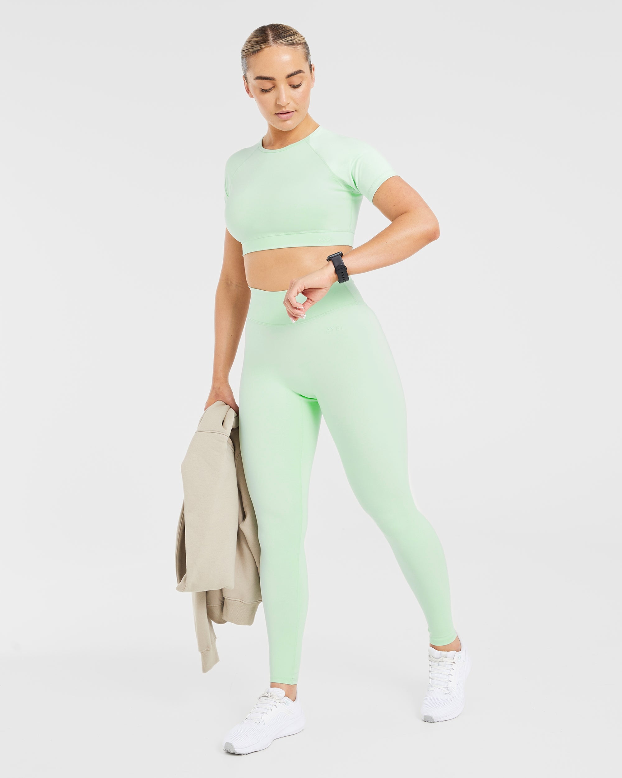 Staple Crop Top - Mint Grün