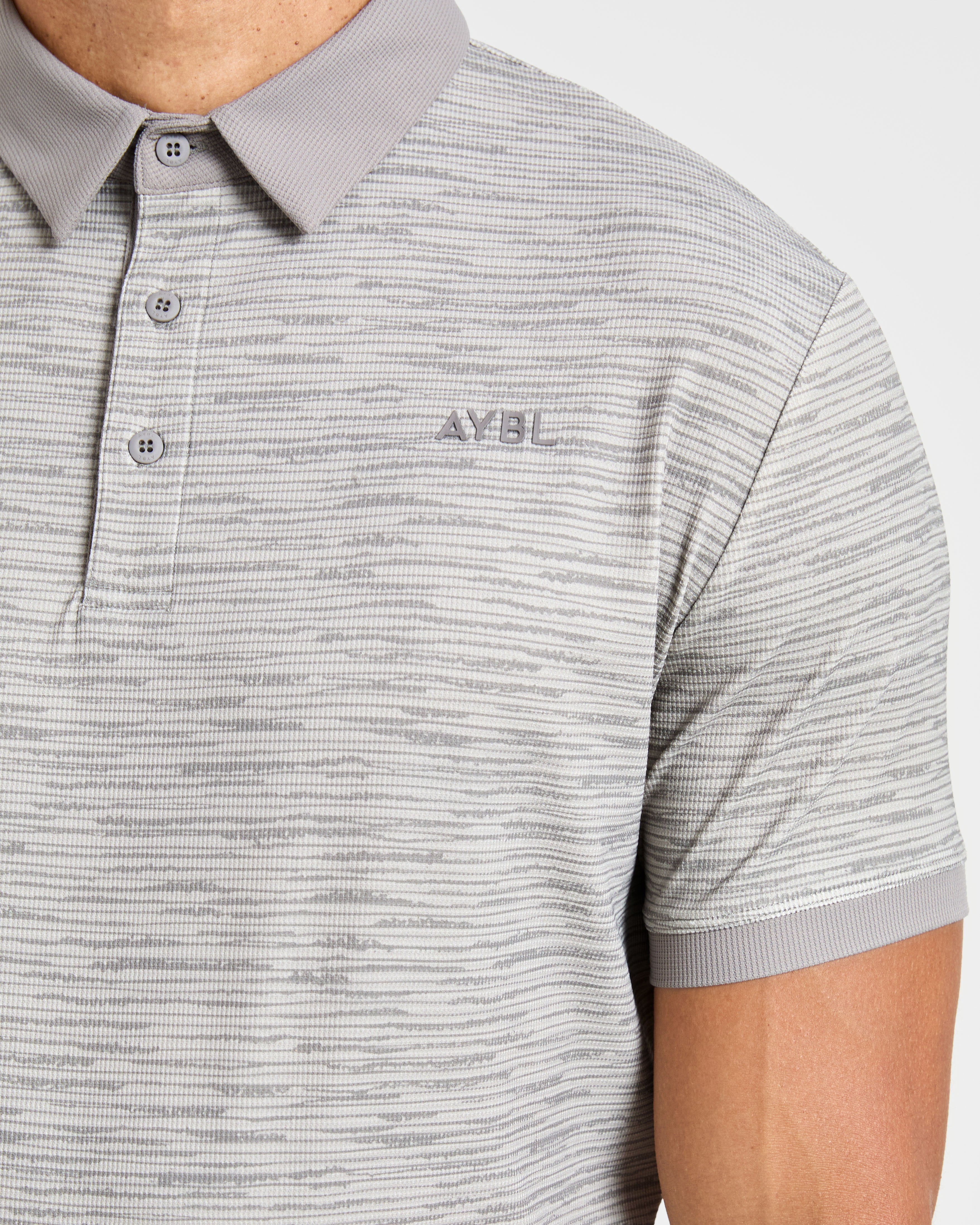 Precision Stripe Polo - Grau
