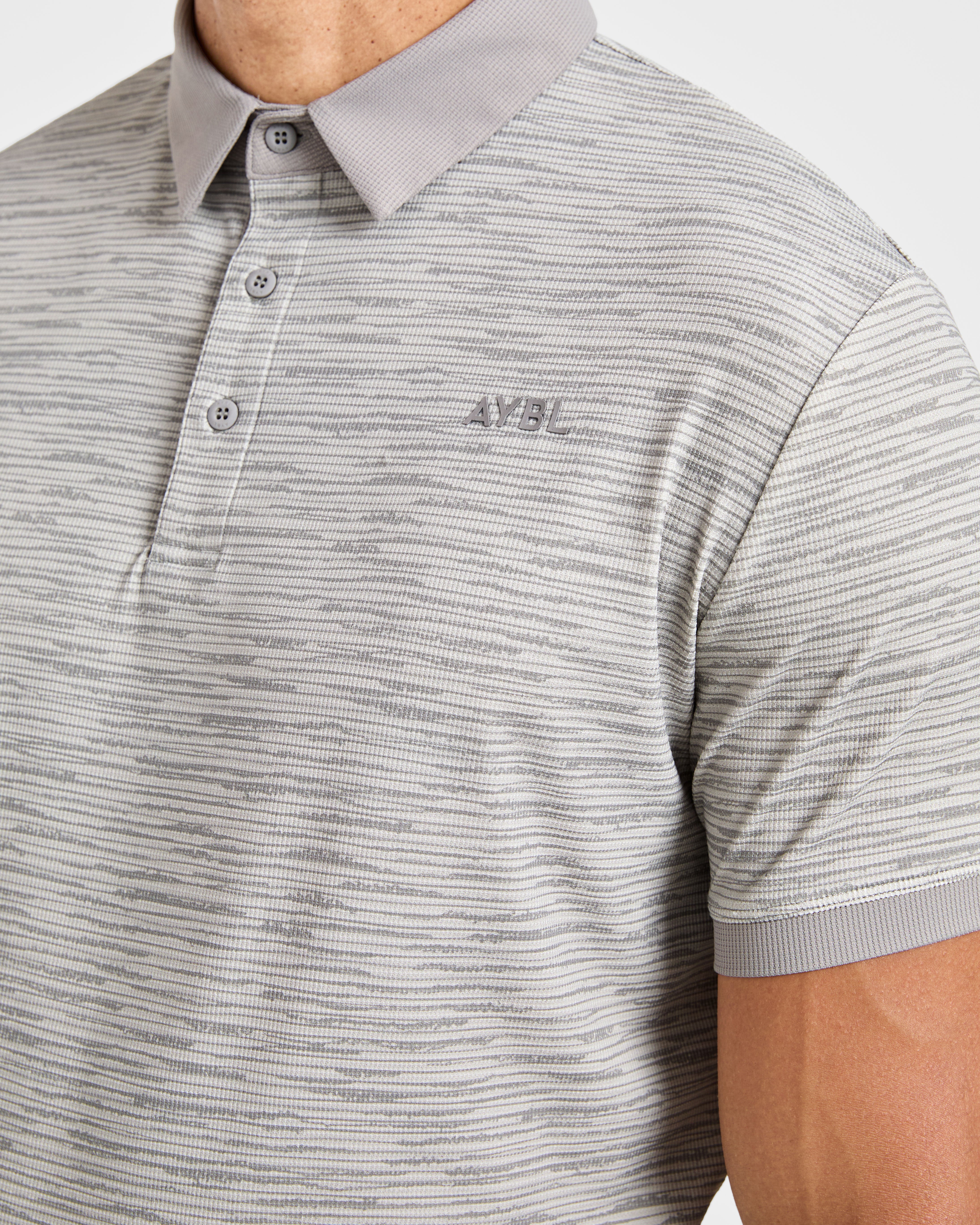 Precision Stripe Polo - Grau