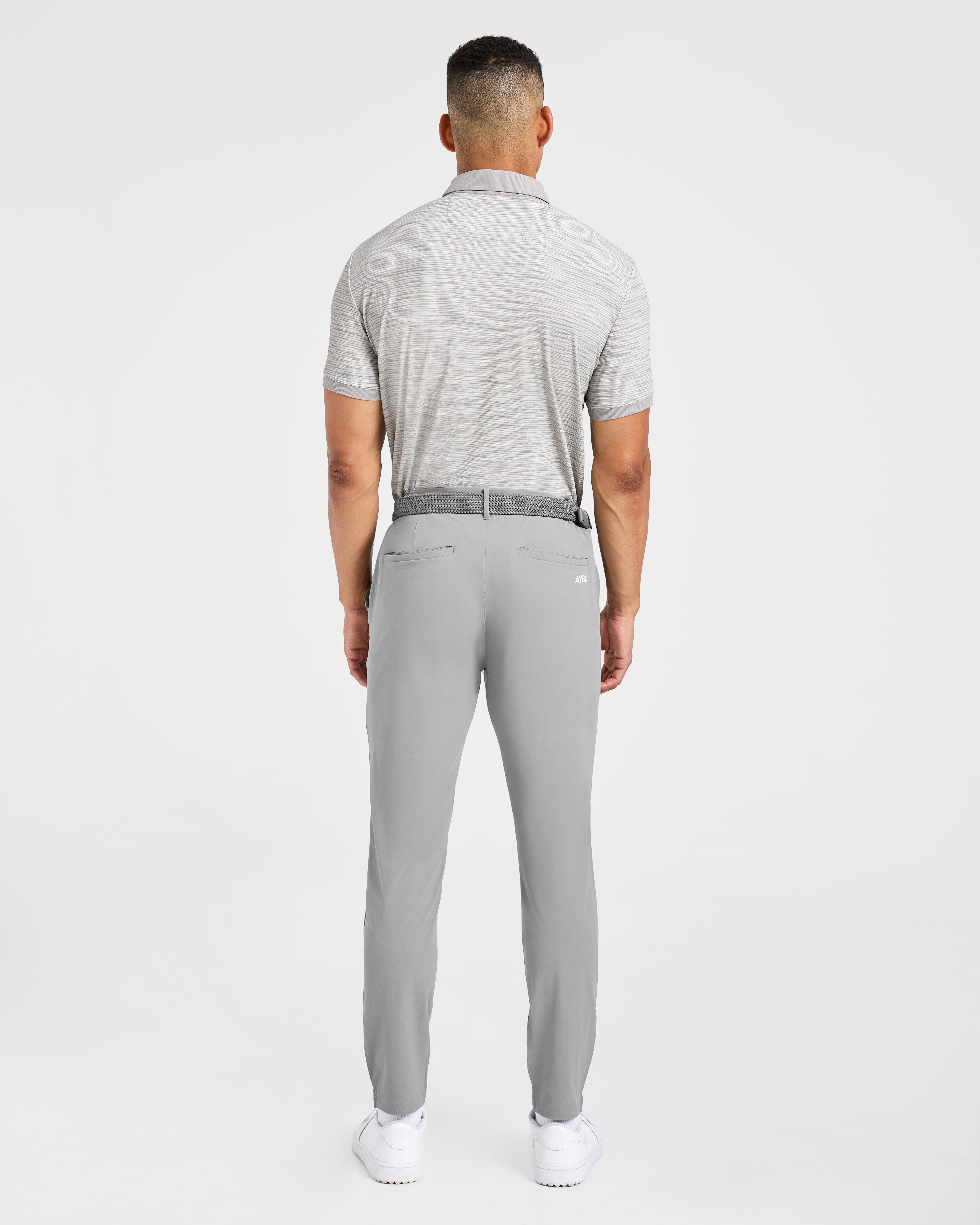 Precision Stripe Polo - Grau