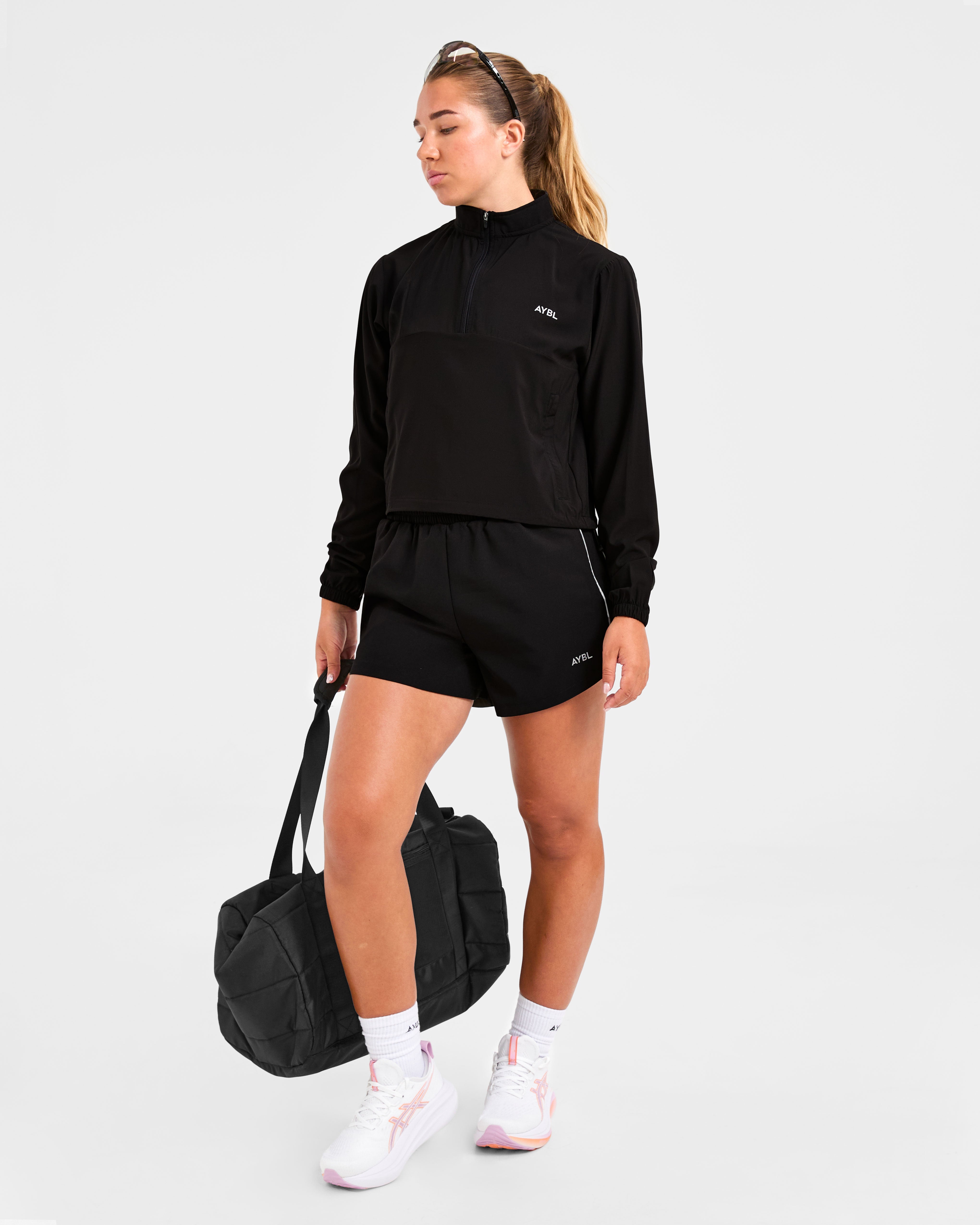 Run 1/2 Zip Jacket - Schwarz
