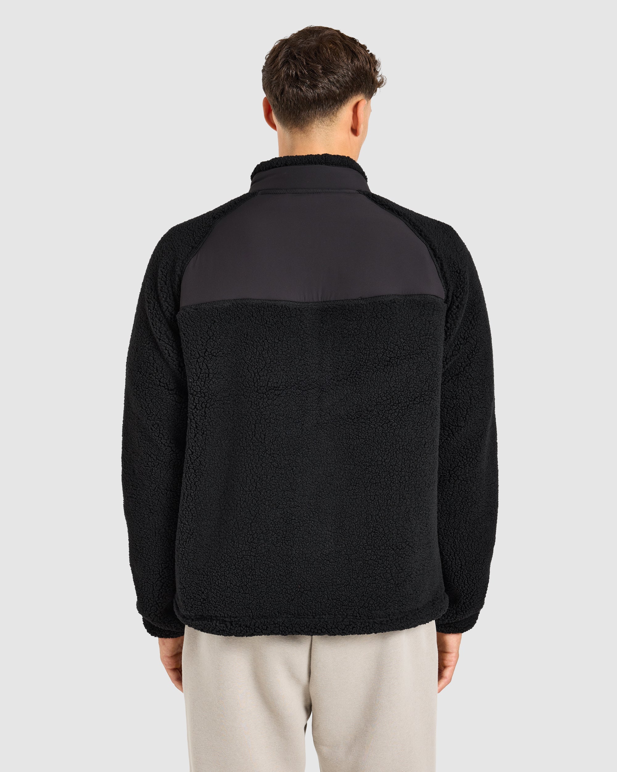 Classic Zip Up Fleece Jacket - Schwarz