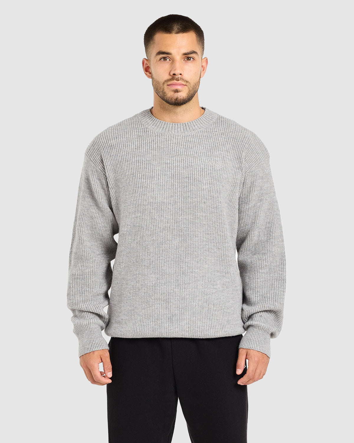 Signature Knitted Sweater - Grau Marl