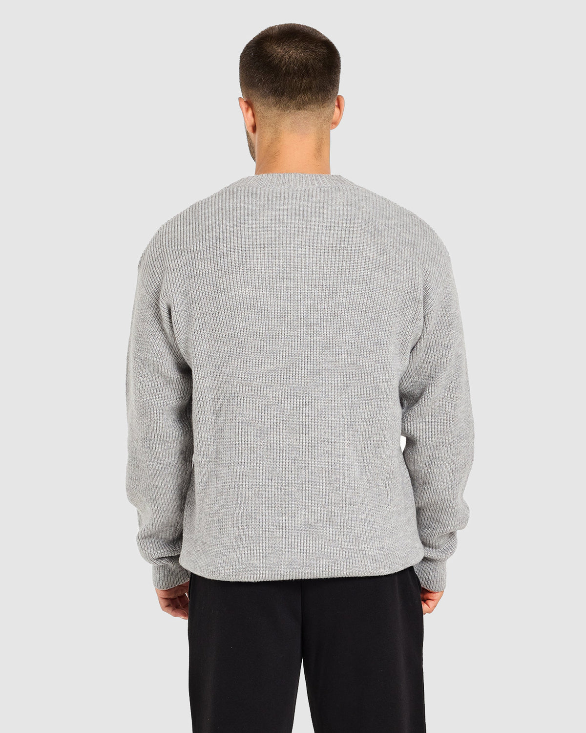 Signature Knitted Sweater - Grau Marl