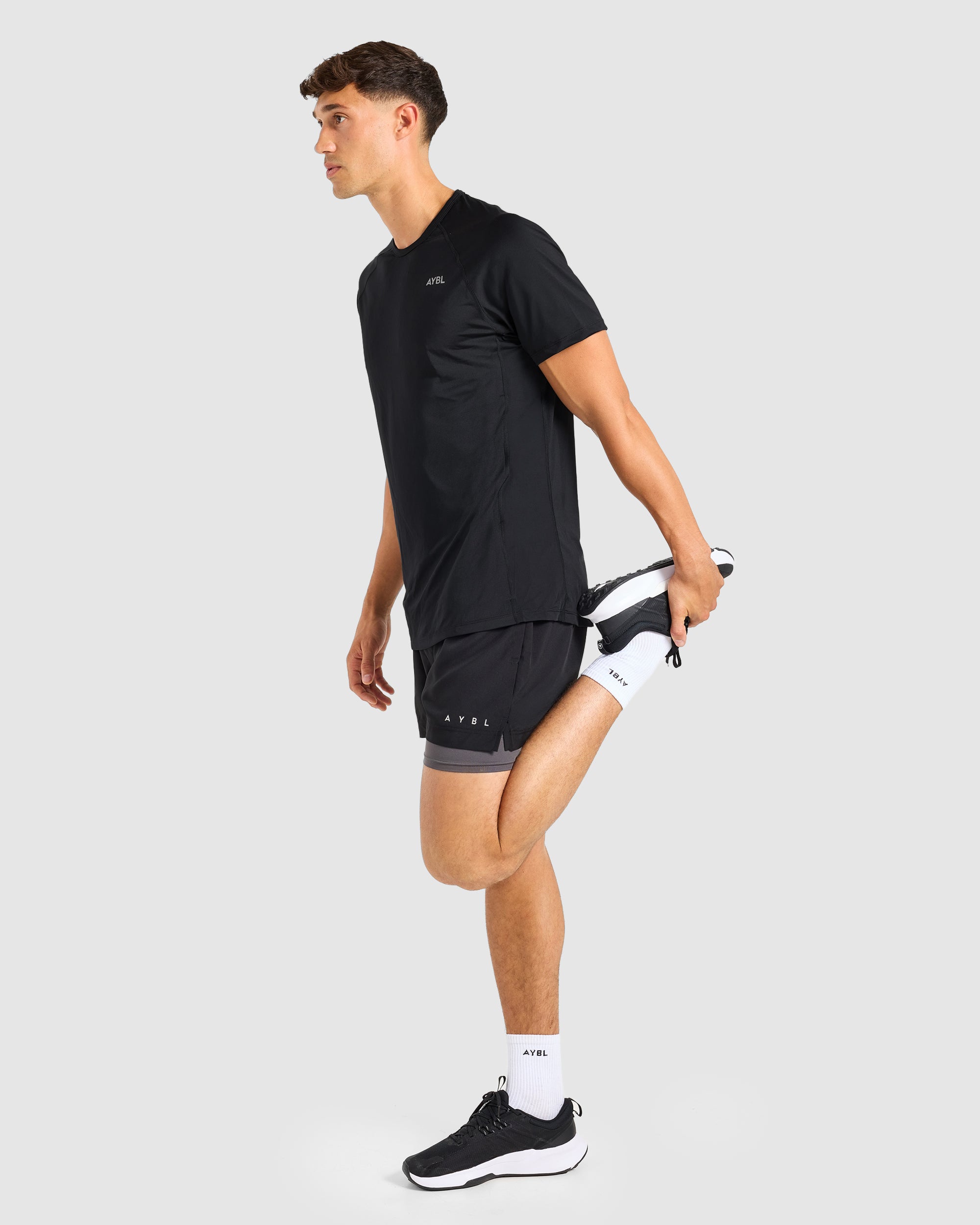Core 2 in 1 Shorts - Schwarz/Charcoal