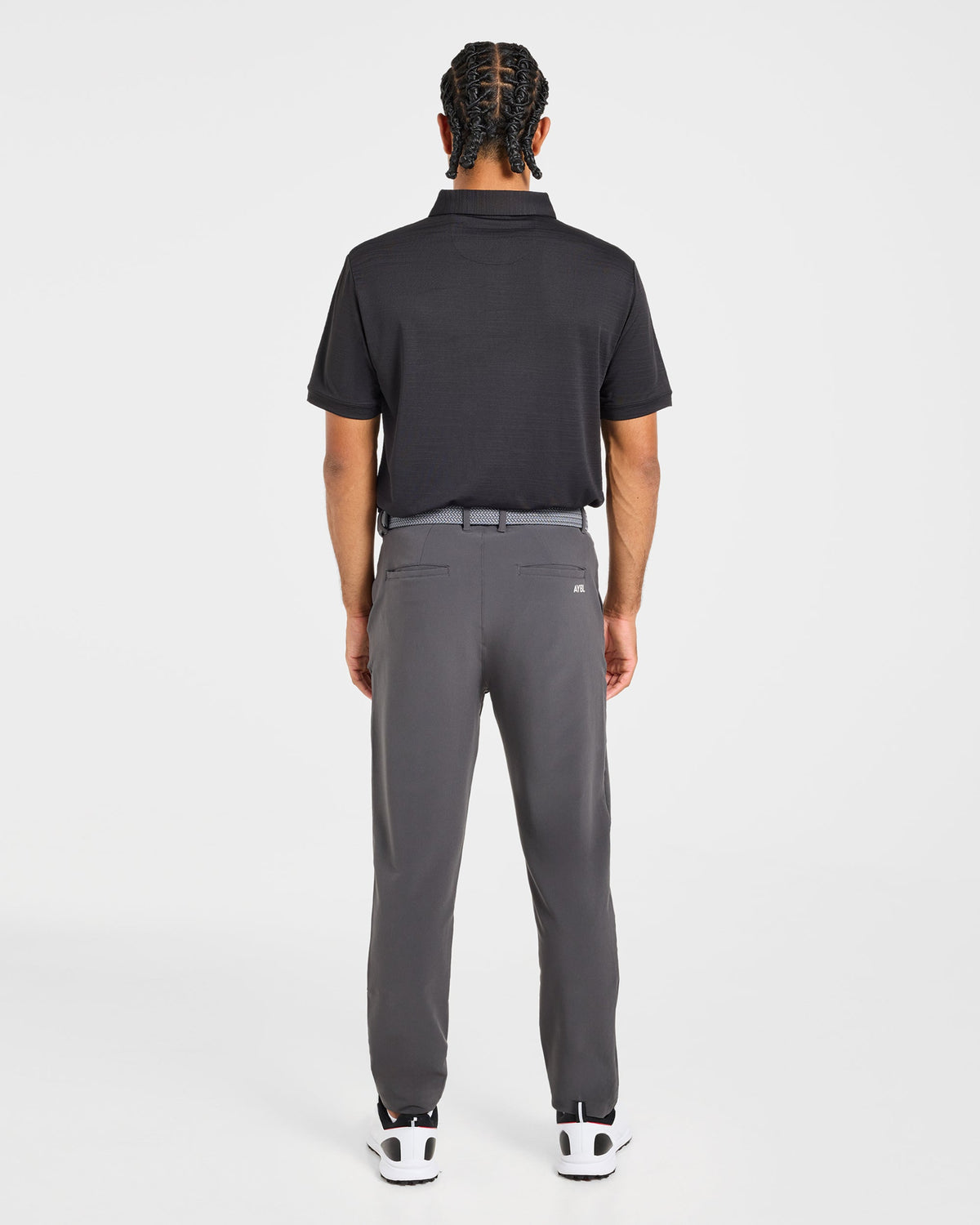 Precision Textured Stripe Polo - Schwarz