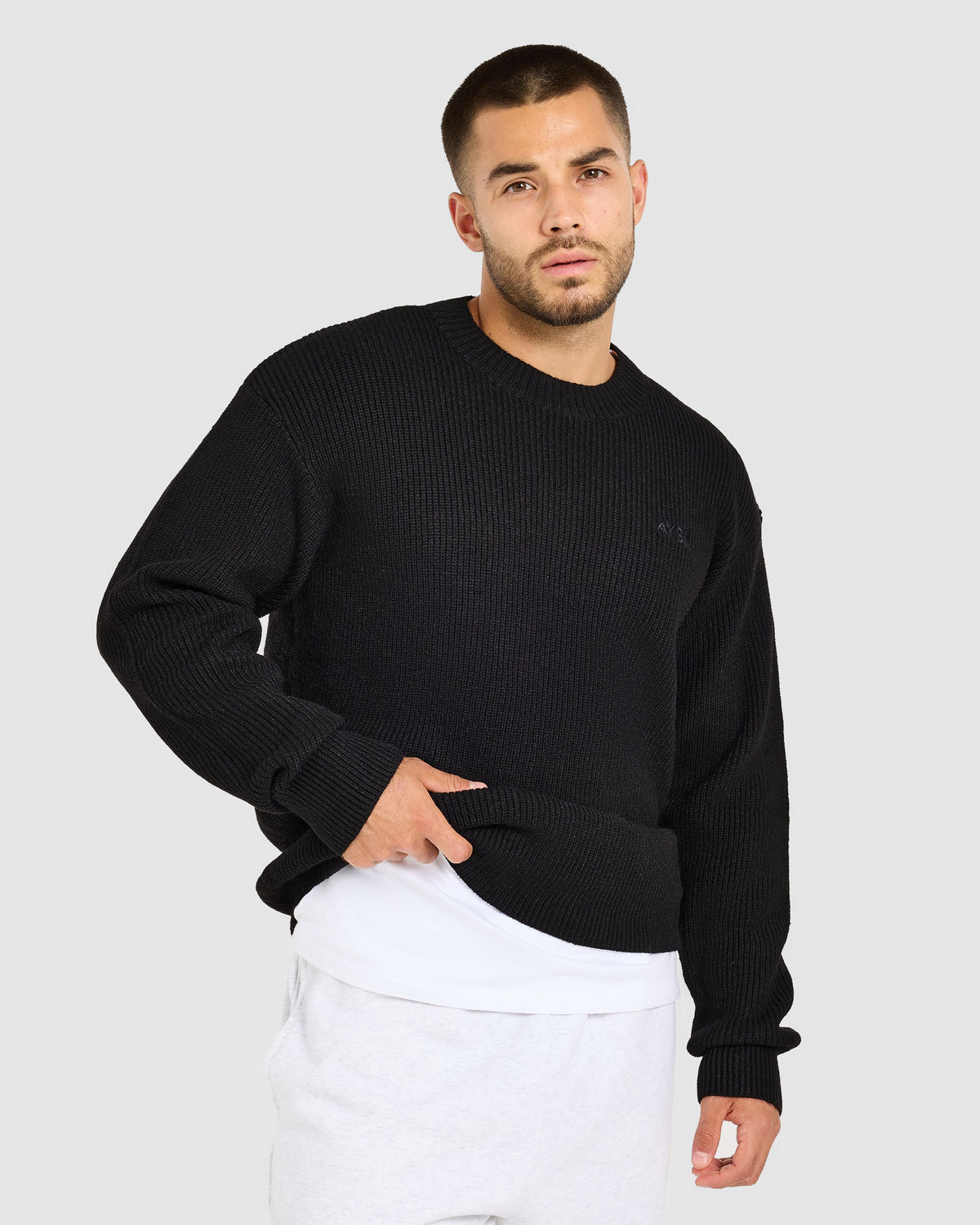 Signature Knitted Sweater - Schwarz